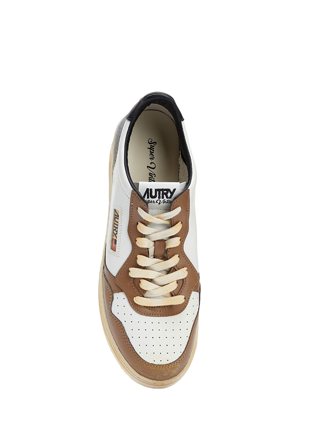 Autry Medalist Kahve Beyaz Erkek Deri Sneaker görsel 4