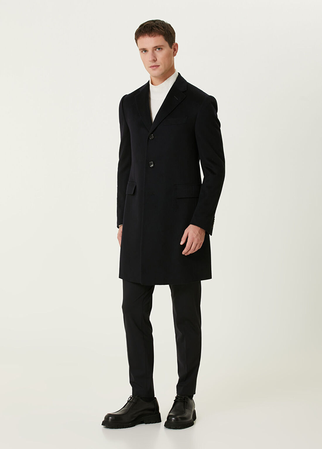 Corneliani Lacivert Kaşmir Palto görsel 2