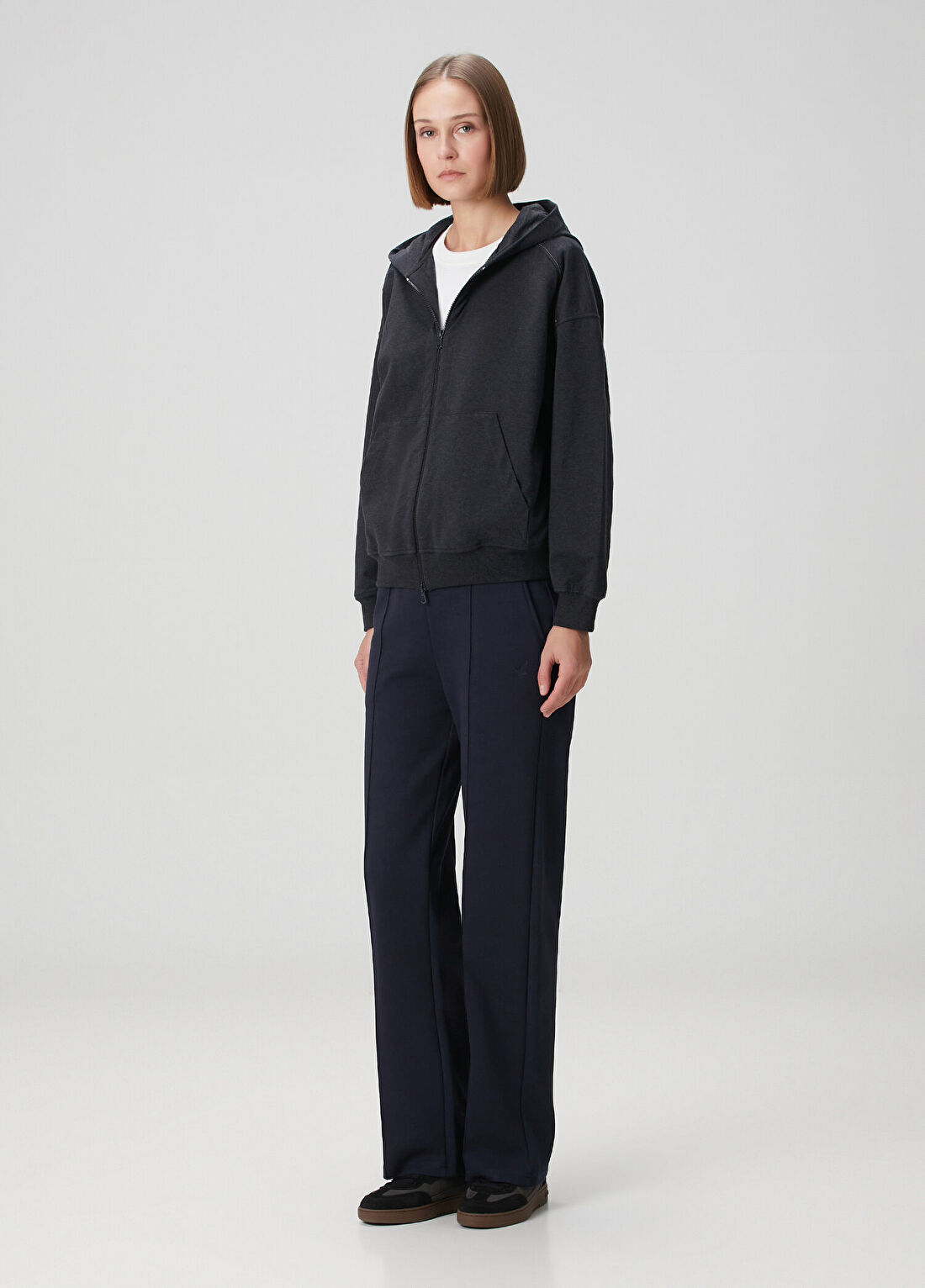 Brunello Cucinelli Antrasit Kapüşonlu Sweatshirt görsel 2