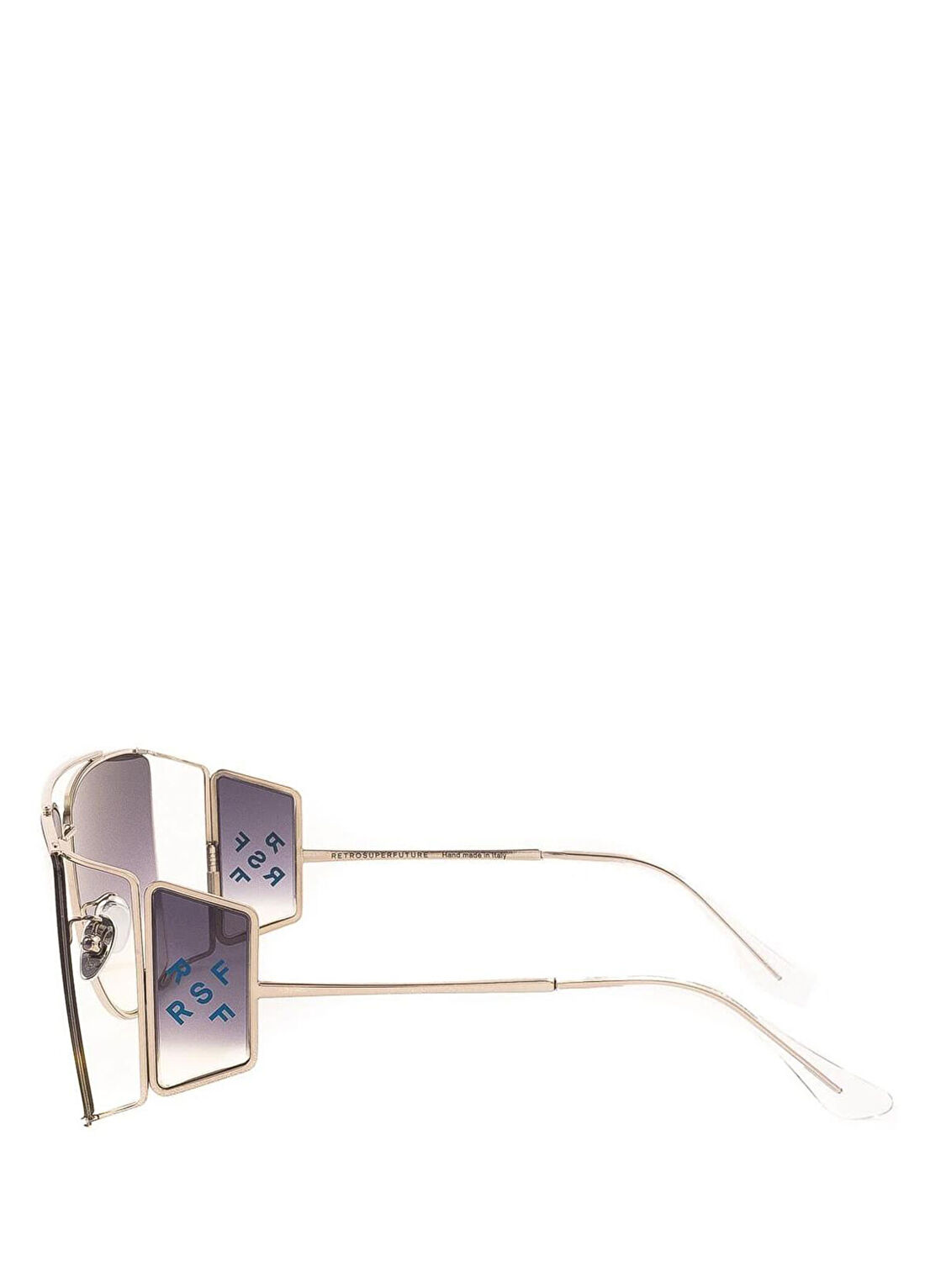 Retro Super Future Autore FHO Gri Metal Unisex Güneş Gözlüğü görsel 4