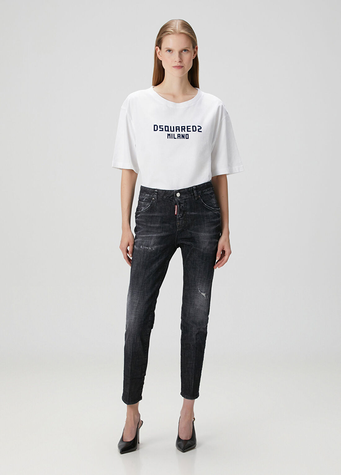 Dsquared2 Cool Girl Slim Siyah Fit Jean Pantolon