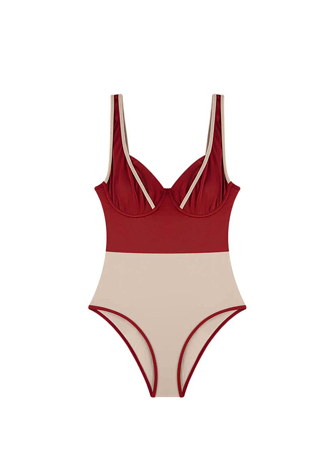 Bia Swimwear Margot Red Dahlia Balenli Kadın Mayo