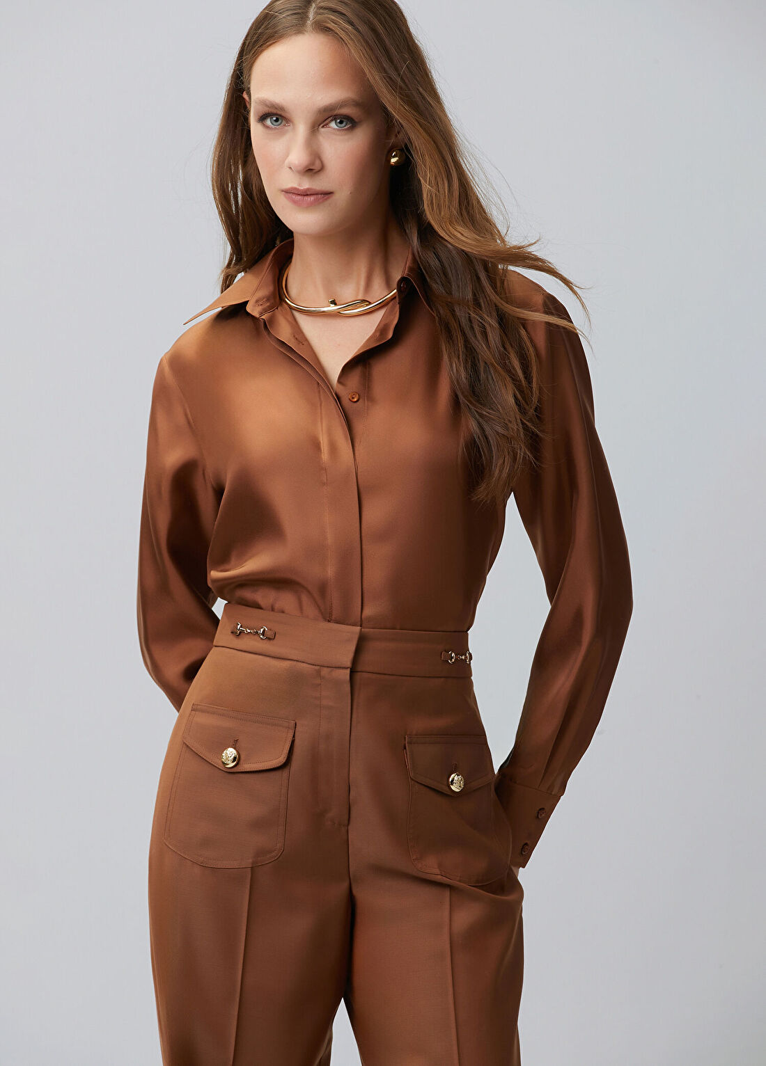 Network Tarçın Limited İpek Twill Gömlek