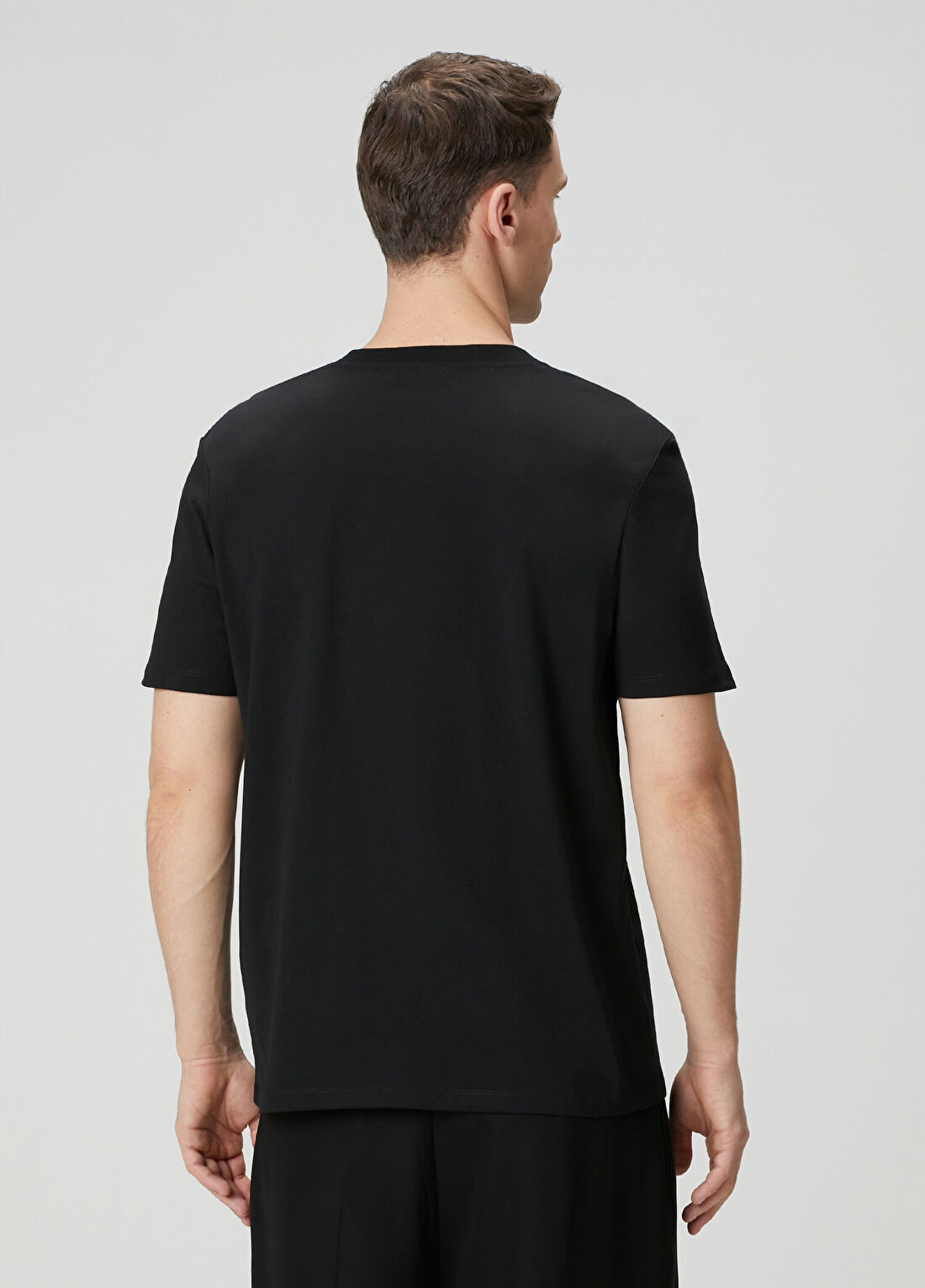 Balmain Siyah Logo Baskılı T-shirt görsel 4