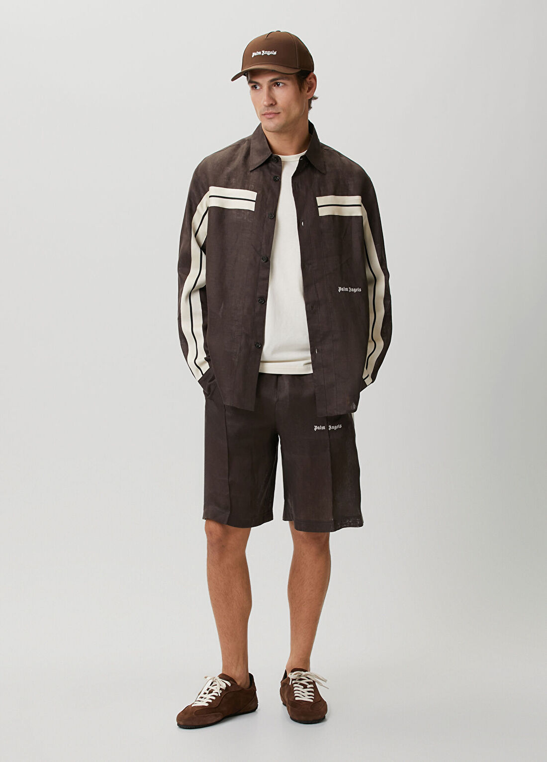 Palm Angels Vizon Keten Dış Gömlek görsel 2