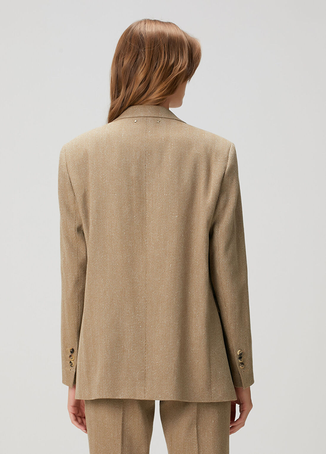 Golden Goose Kum Desenli Keten Blazer görsel 4