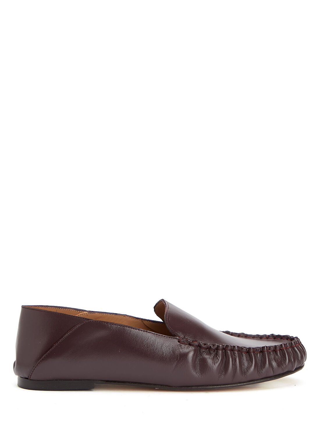 Flattered Bon Bon Bordo Kadın Deri Loafer