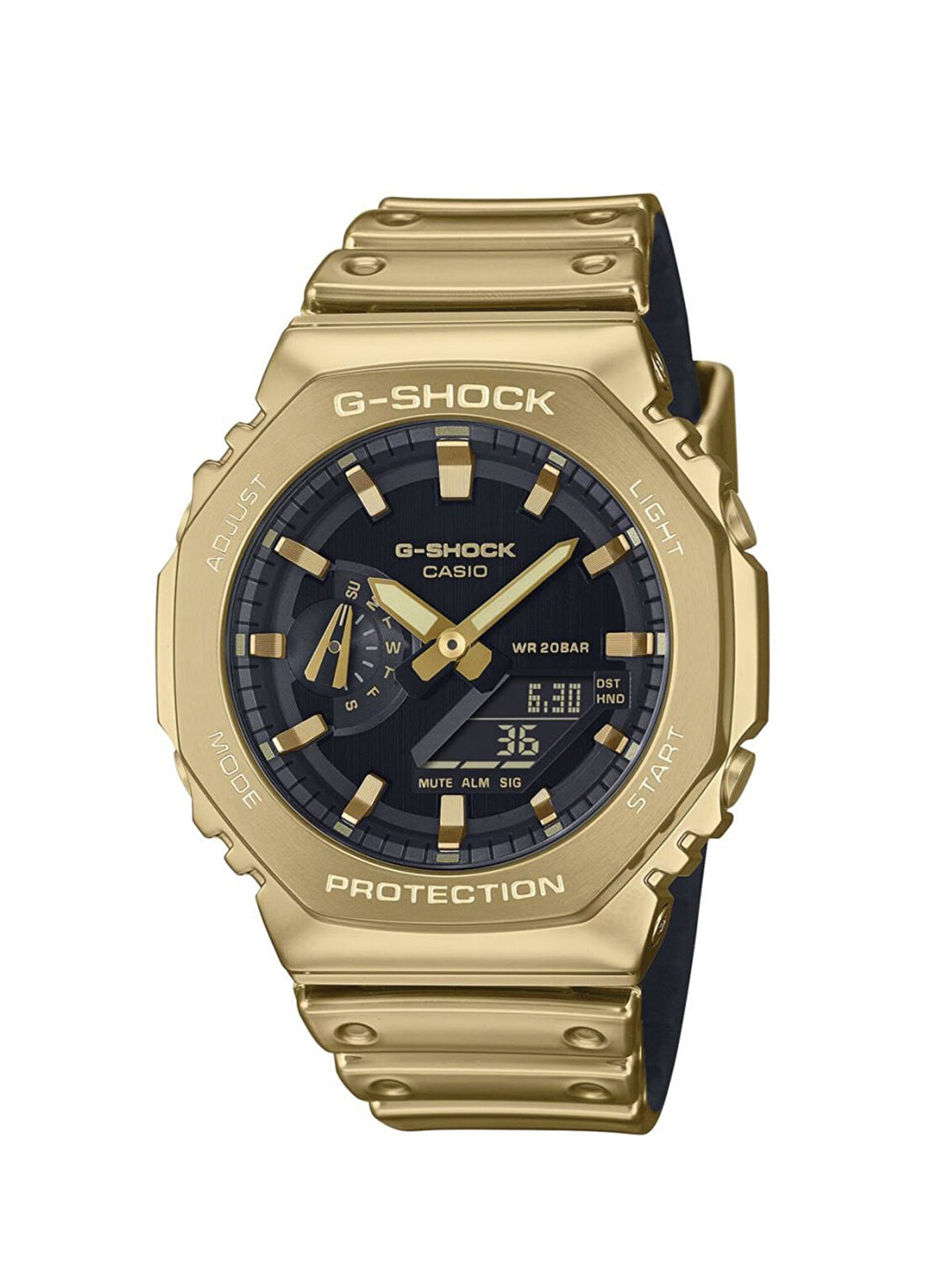 Casio G-Steel GM-2100YMG-9ADR Altın Rengi Silikon Erkek Kol Saati