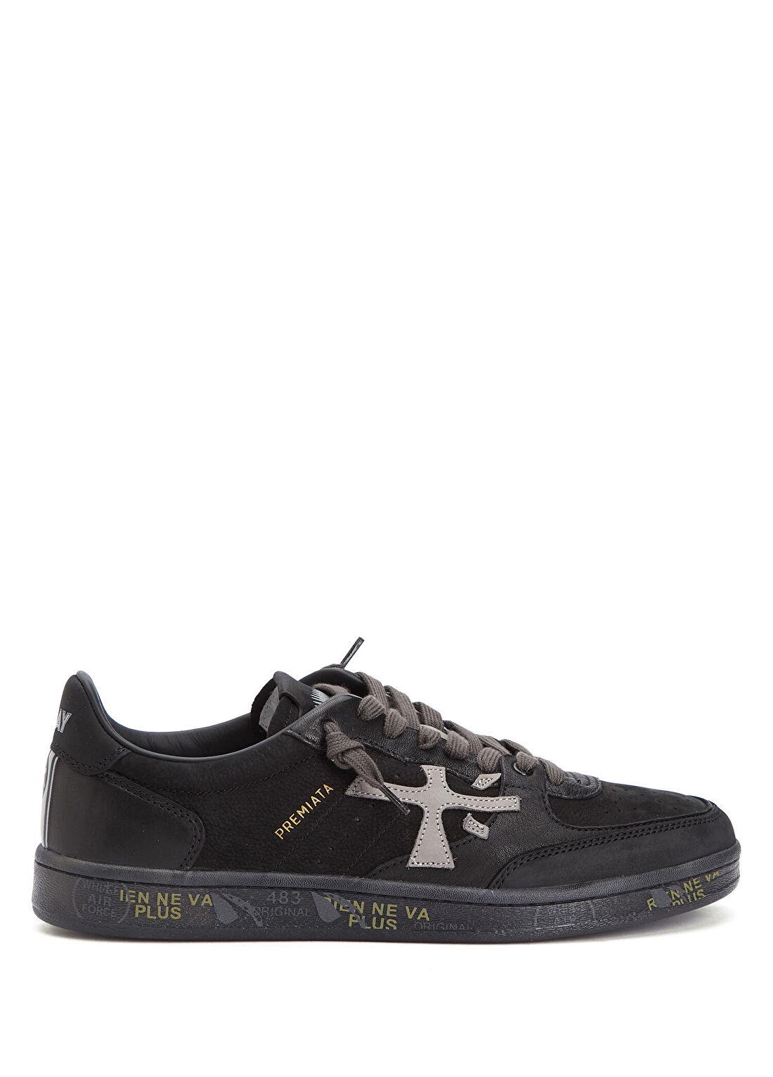 Premiata Siyah Logo Detaylı Erkek Deri Sneaker