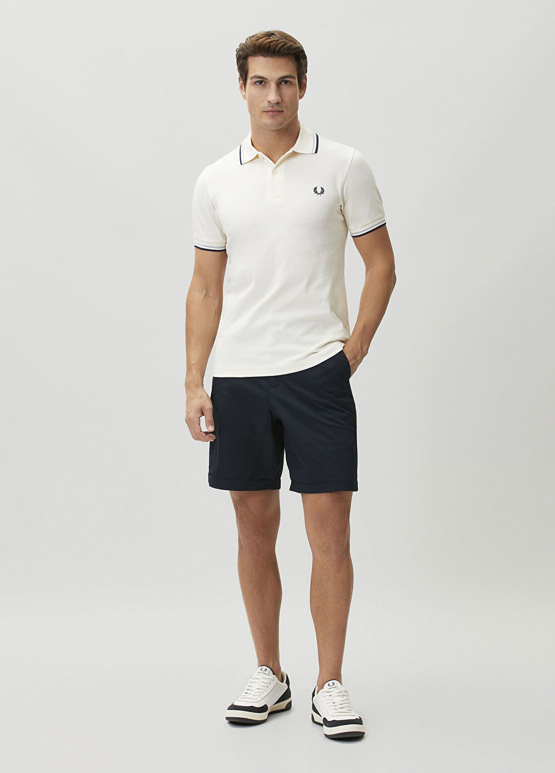 Fred Perry Lacivert Twill Şort