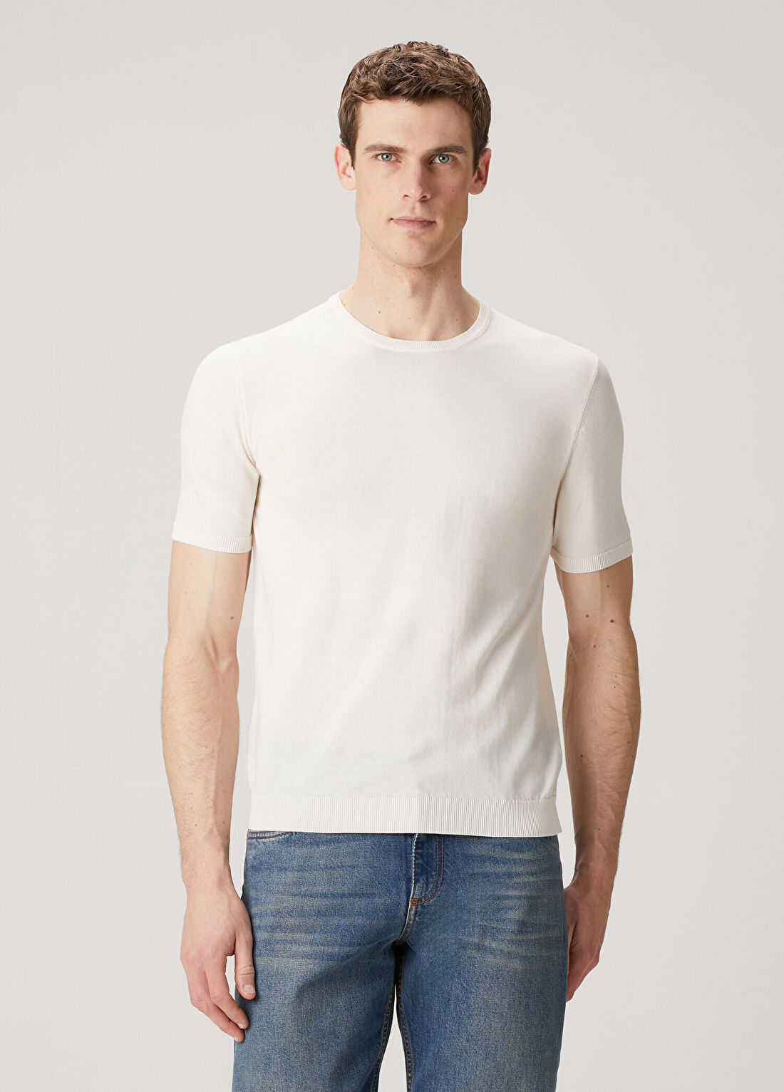 Roberto Collina Ekru Basic T-shirt