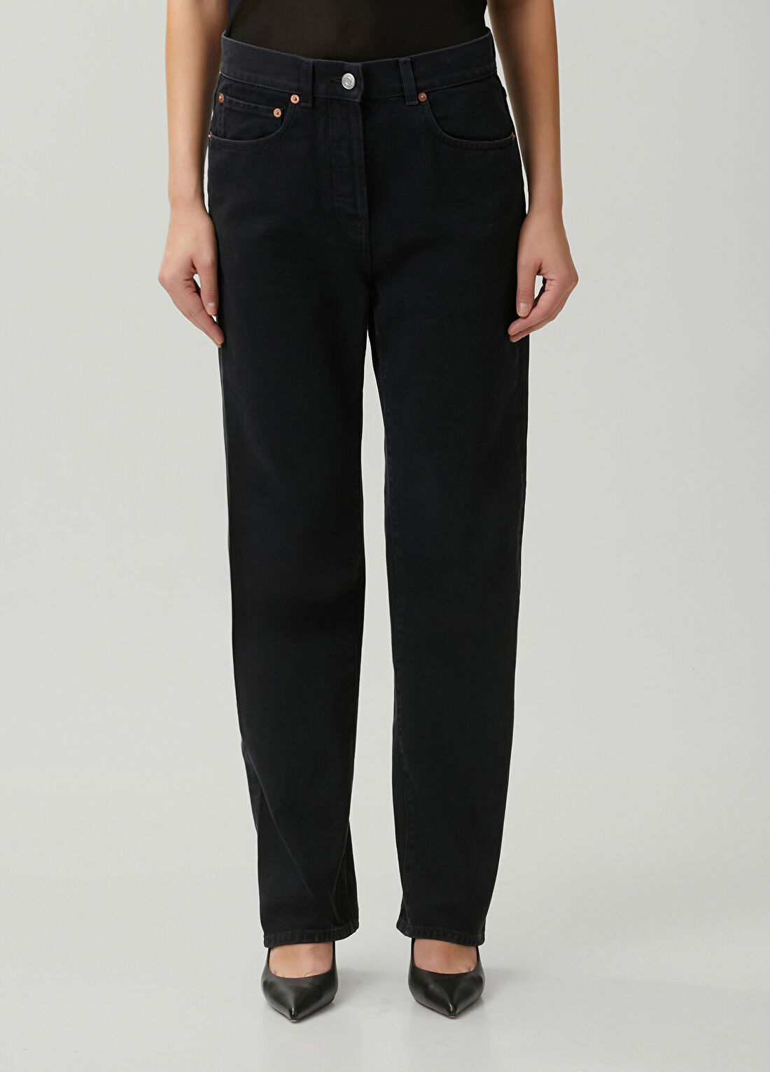 Balmain Siyah Jean Pantolon görsel 3