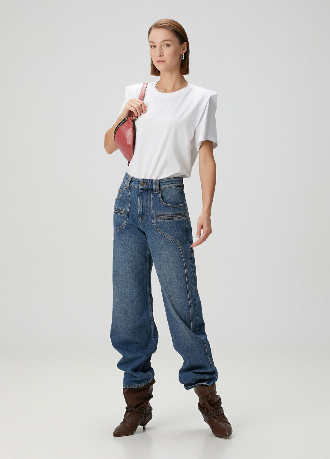 Isabel Marant Zelitos Beyaz T-shirt görsel 2