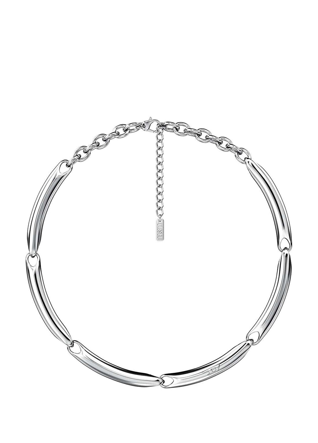 Diesel DJDX1697-040 Metalik Gri Çelik Unisex Kolye
