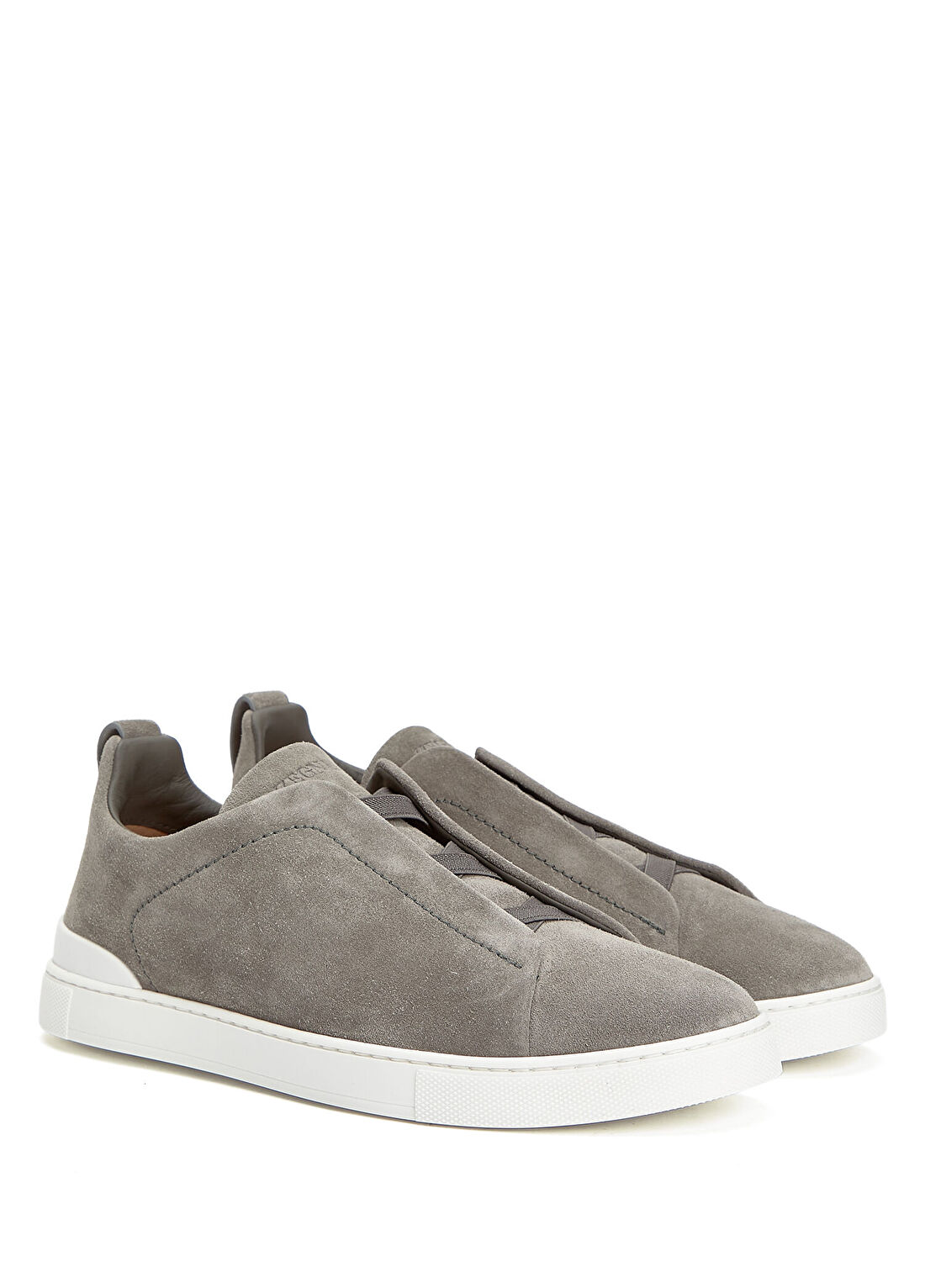 Zegna Gri Erkek Süet Sneaker görsel 2