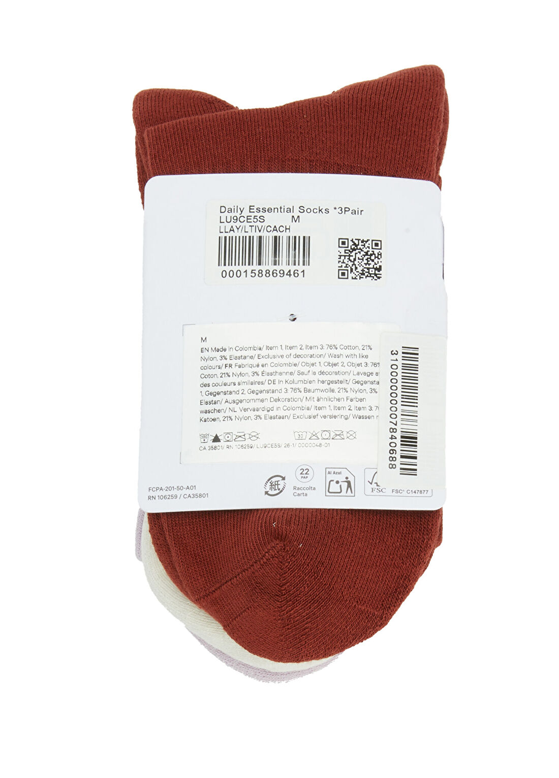 lululemon Daily Essential Lila 3lü Kadın Çorap Seti görsel 2