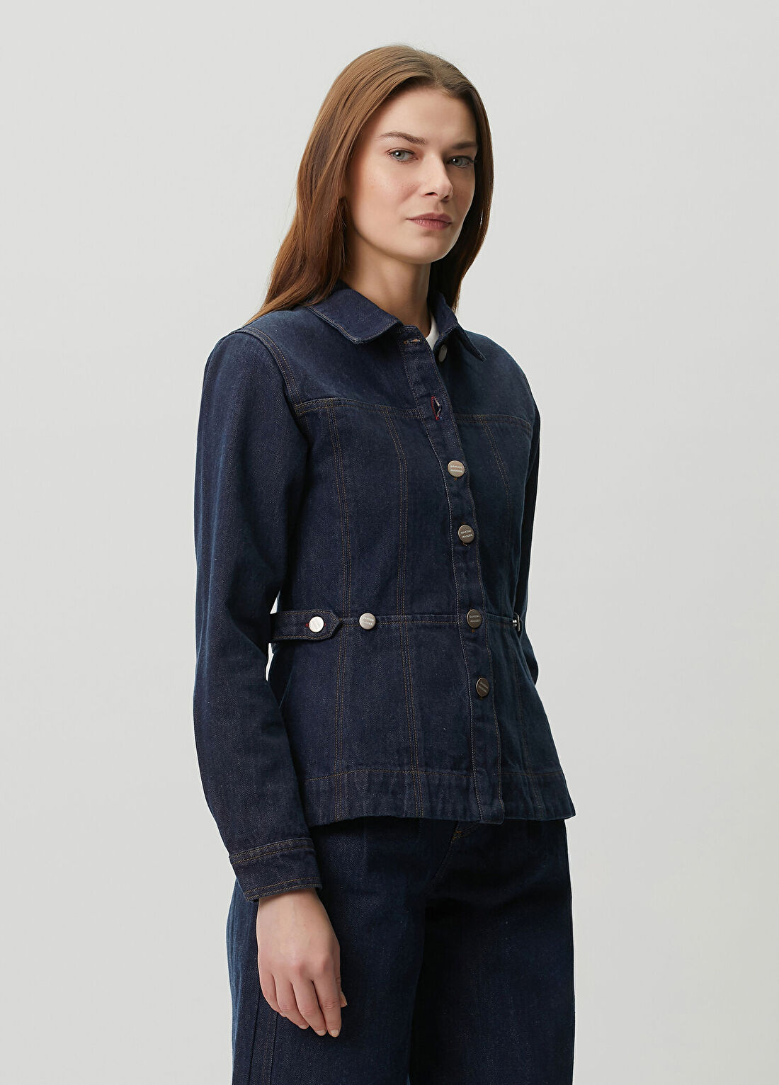 Damson Madder Darbie Lacivert Denim Gömlek görsel 3