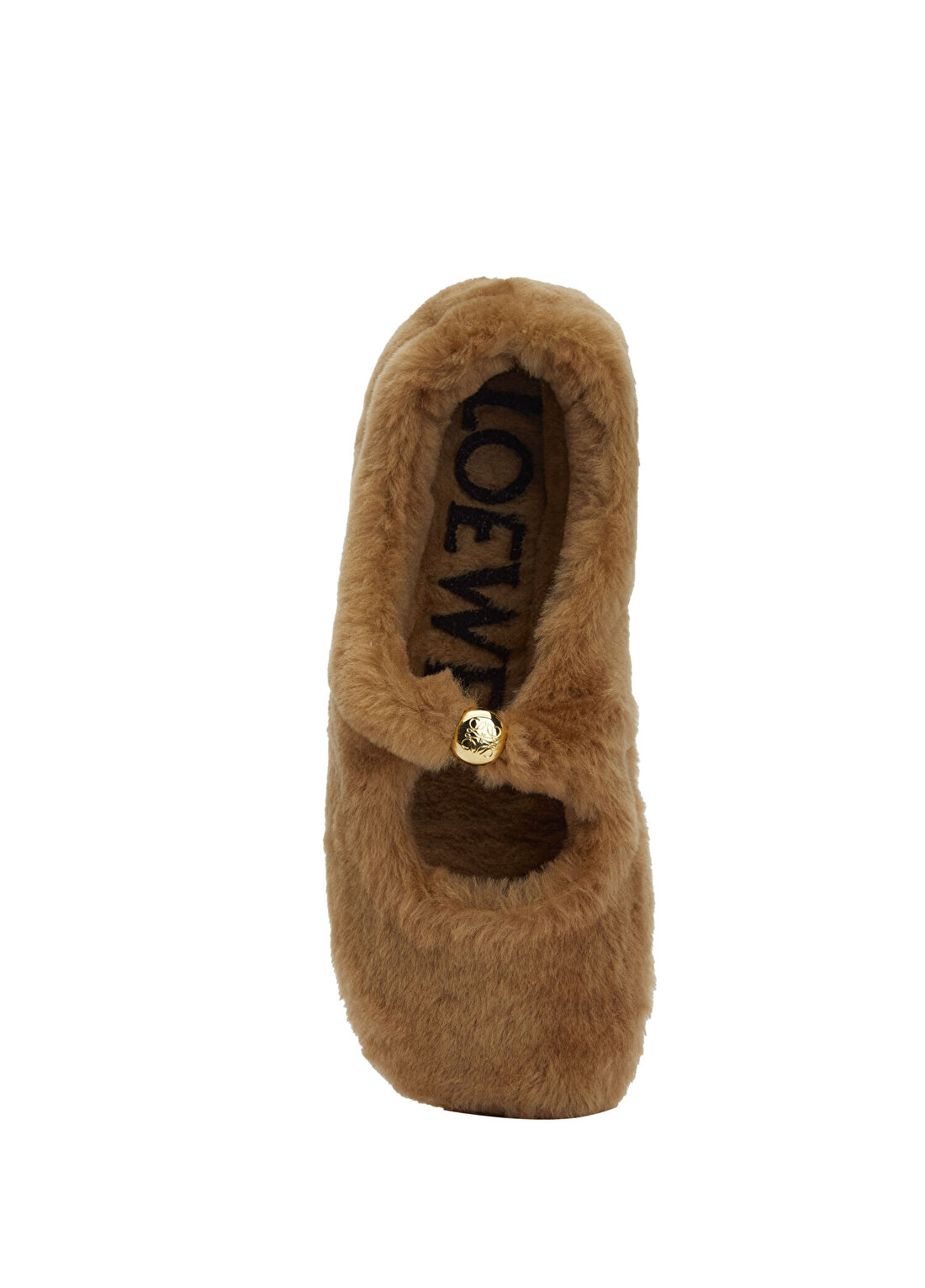 Loewe Pebble Soft Kahverengi Shearling Babet görsel 4