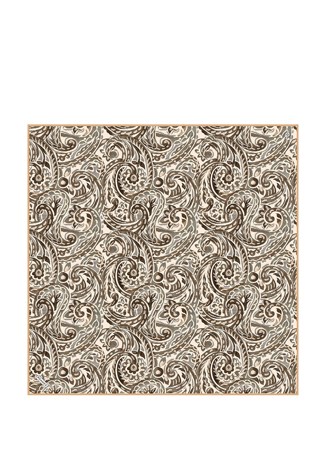 Poanes Paisley Dalgası Desenli Twill İpek Kadın Eşarp
