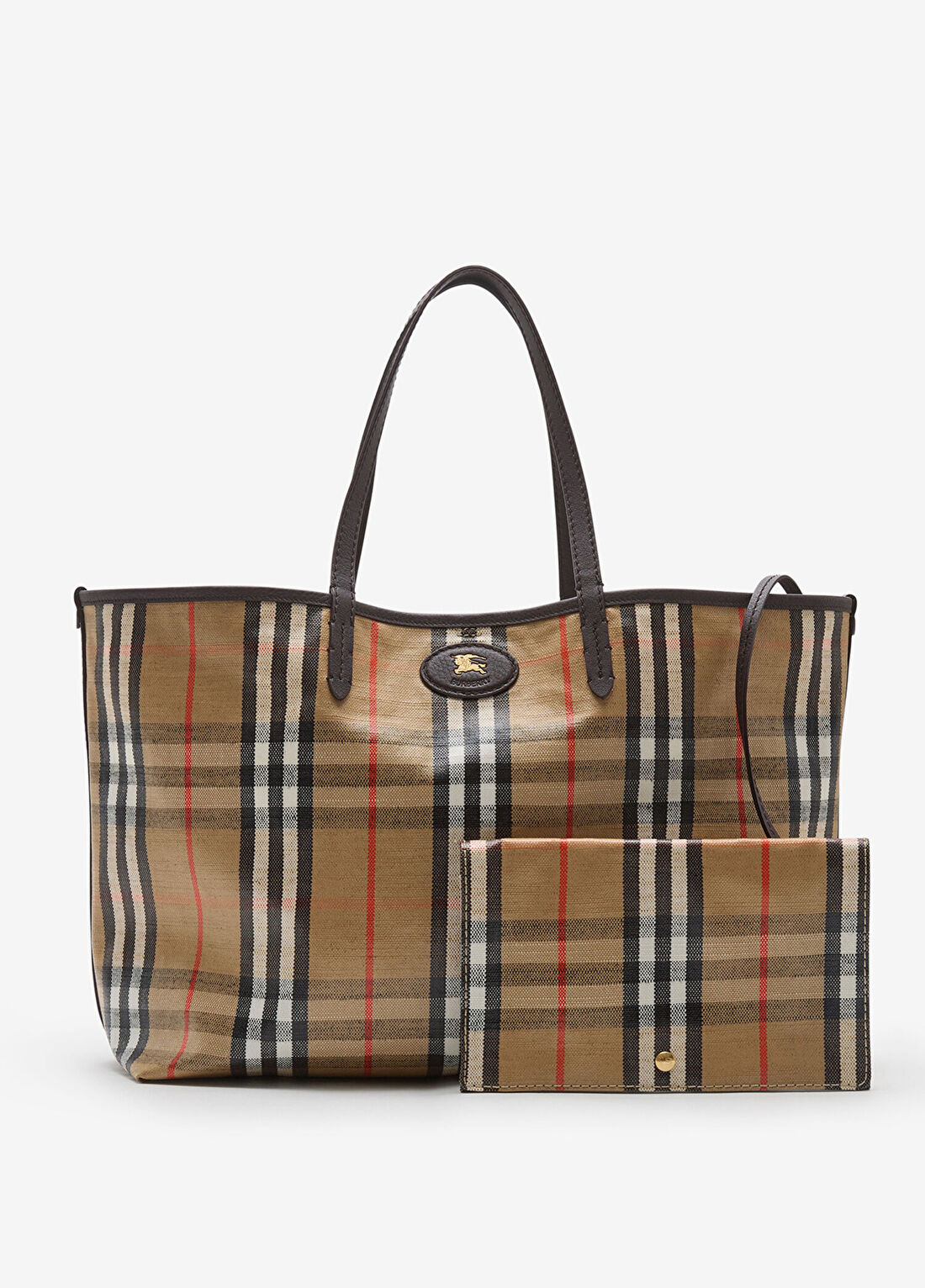 Burberry Highlands Bej Orta Boy Kadın Tote Çanta görsel 4