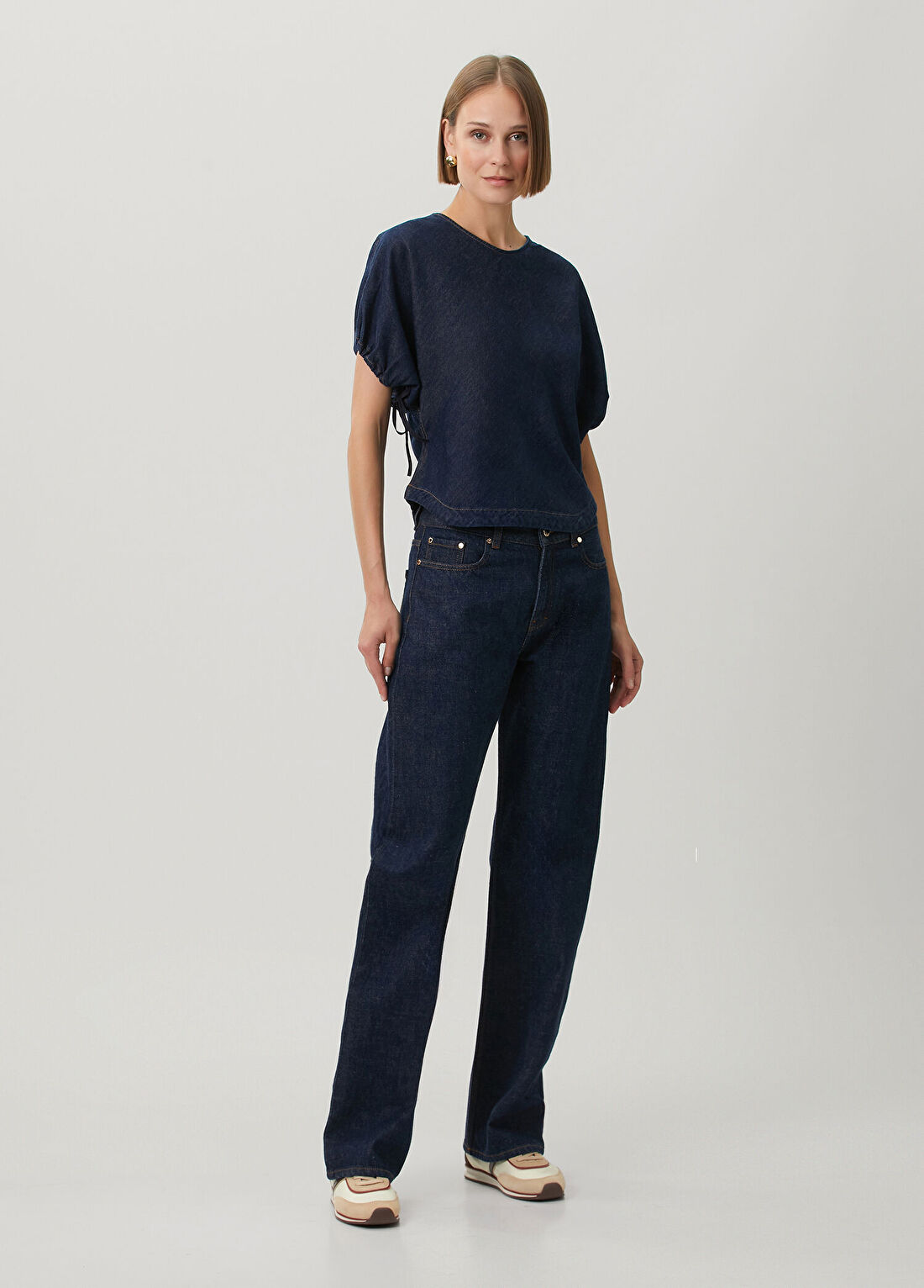 Rag&Bone Laura Lacivert Denim Bluz görsel 2