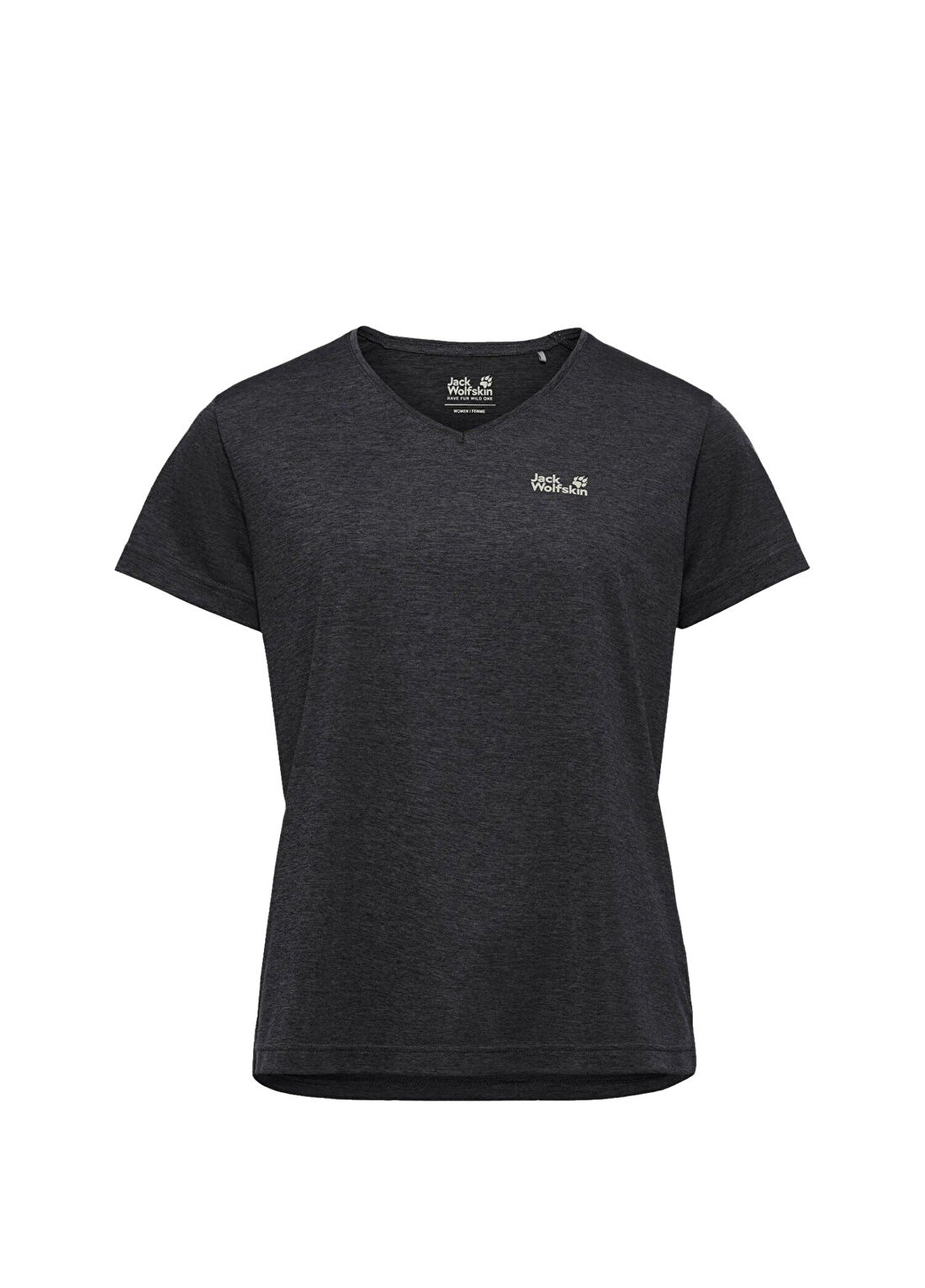 Jack Wolfskin Wildtrail T W Gri Kısa Kollu Kadın T-shirt