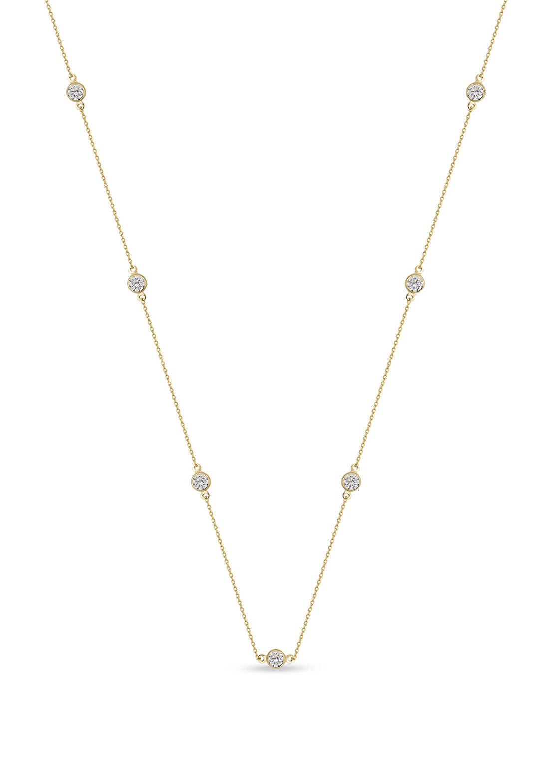 Orena Jewelry Station Pırlanta Taşlı 14 Ayar Altın Kadın Kolye