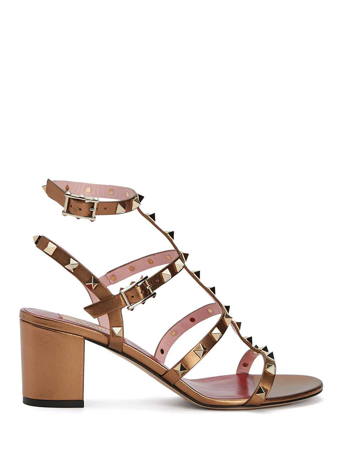 Valentino Garavani Rockstud Bronz Kadın Deri Sandalet
