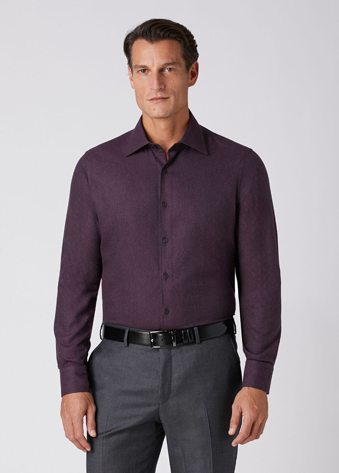 Beymen Collection Comfort Fit Mürdüm Klasik Yaka Gömlek