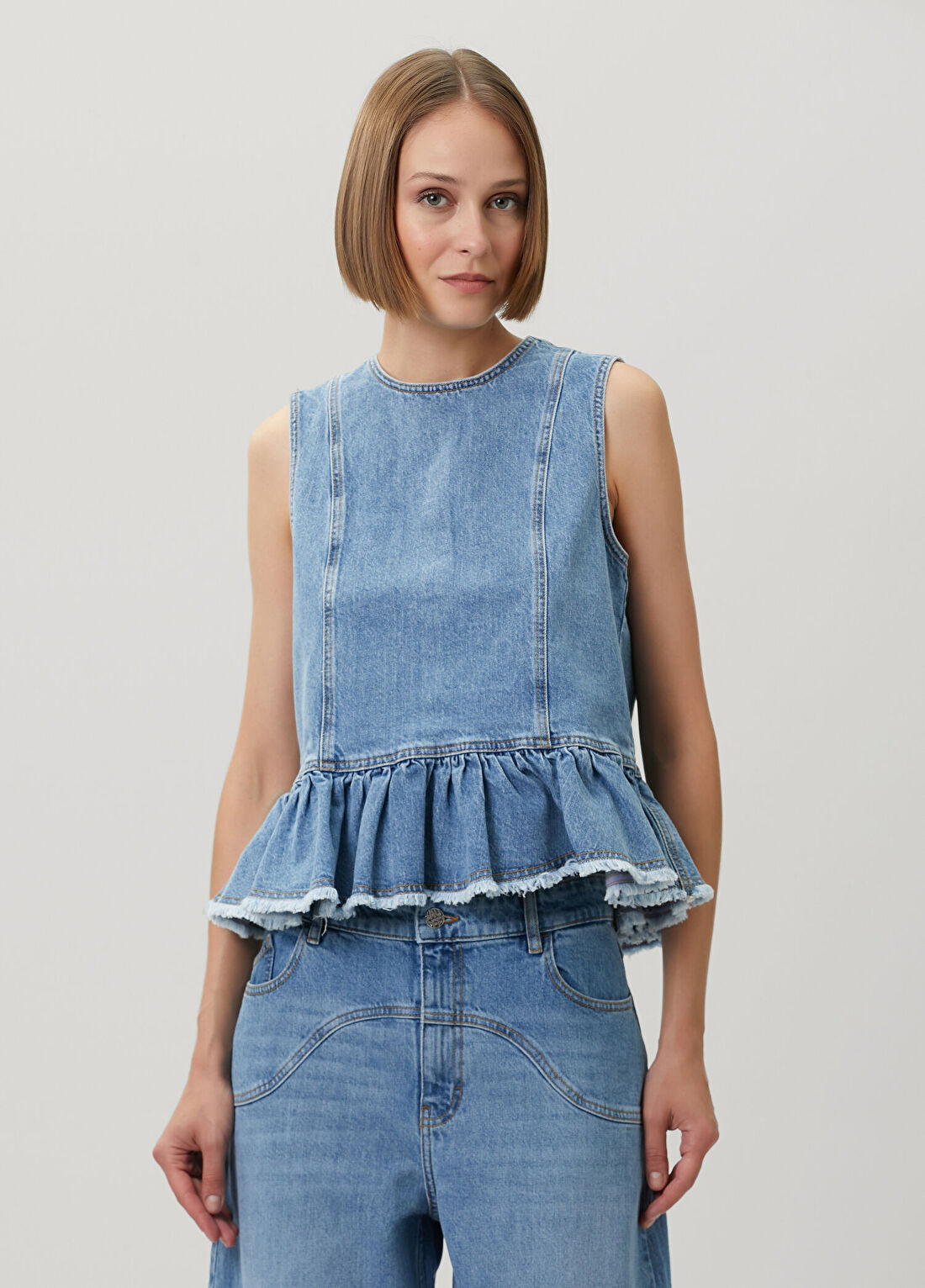 Baum Und Pferdgarten Madinel Mavi Denim Bluz