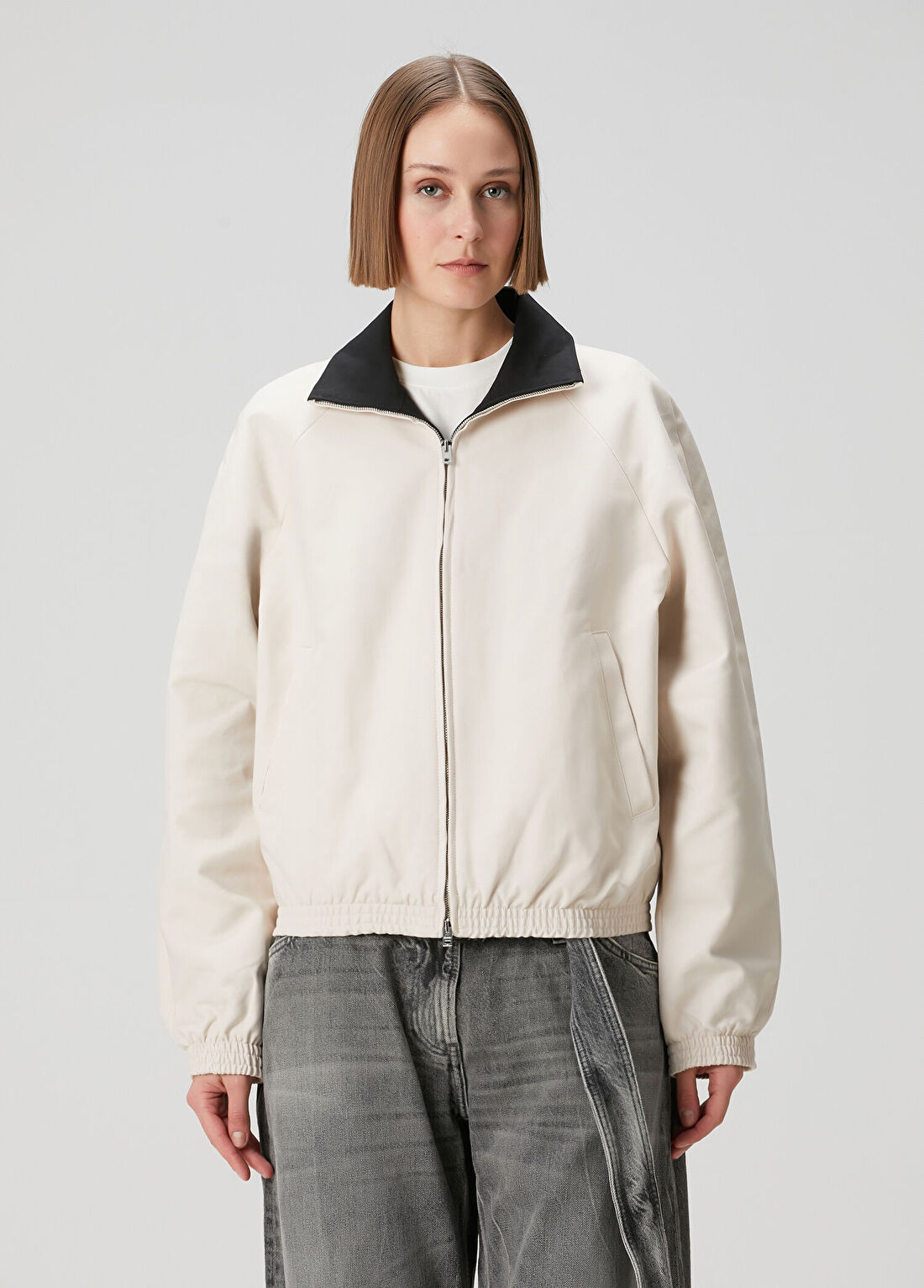 Acne Studios Regular Fit Açık Bej Ceket görsel 3