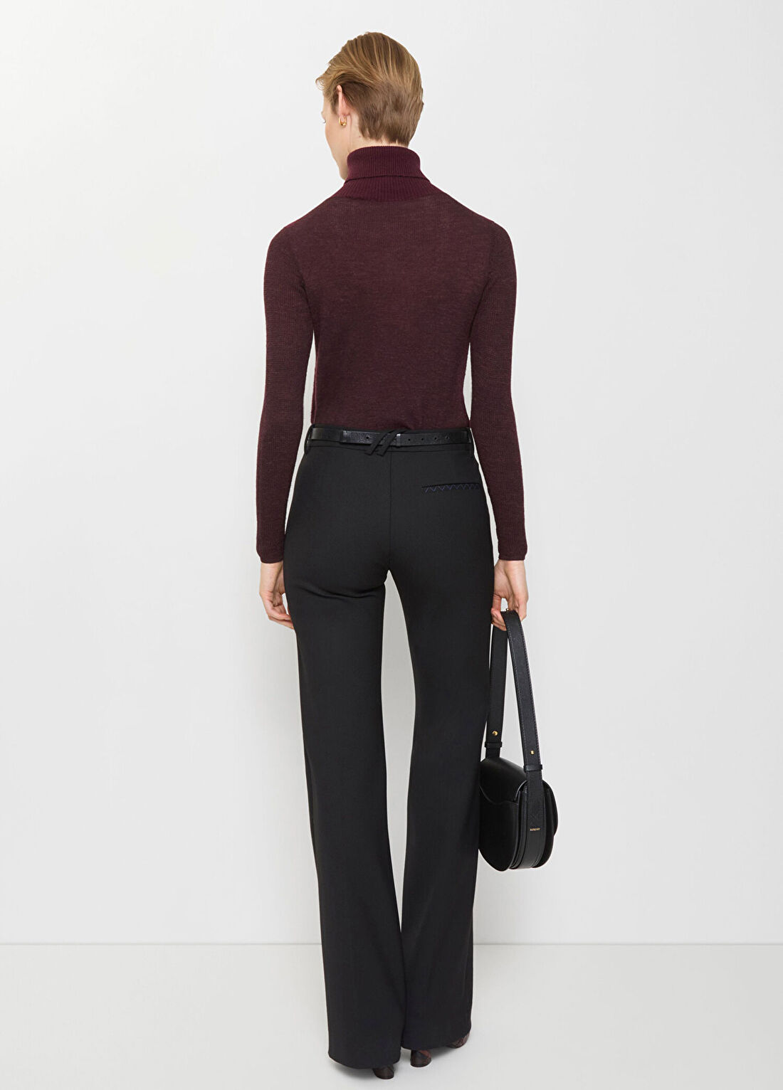 Burberry Wool Blend Tailored Siyah Kadın Pantolon görsel 3