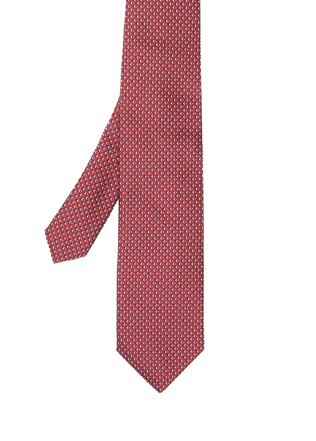 Corneliani Kırmızı Desenli İpek Kravat