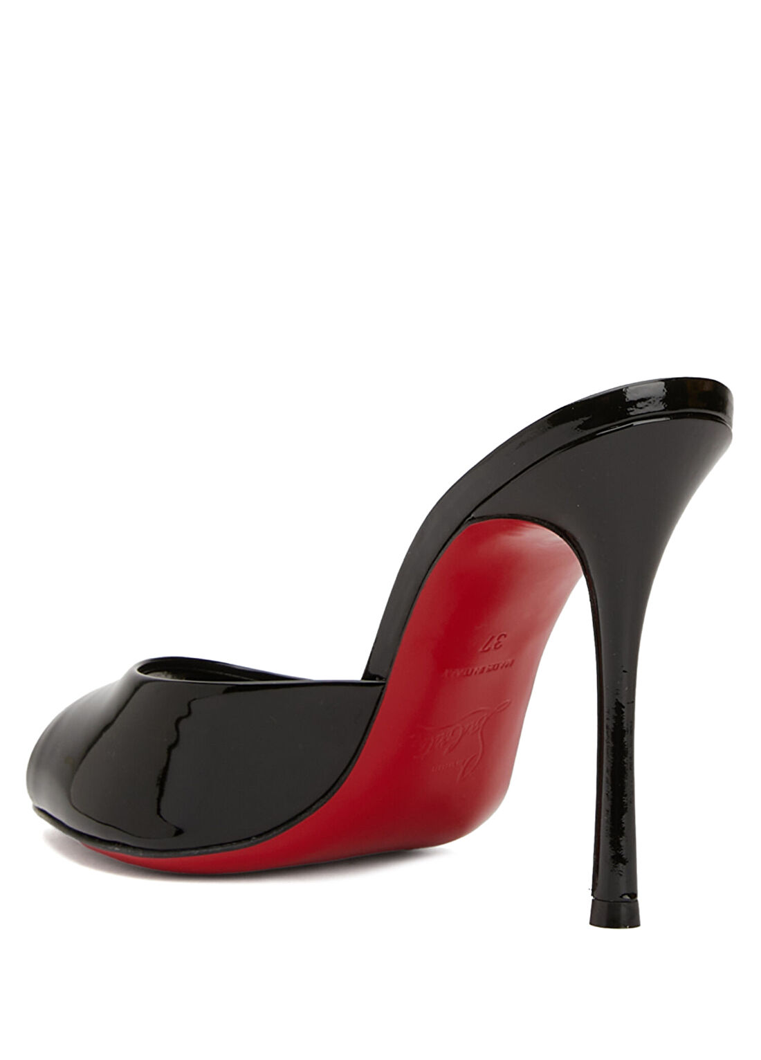 Christian Louboutin Siyah Kadın Deri Terlik görsel 3