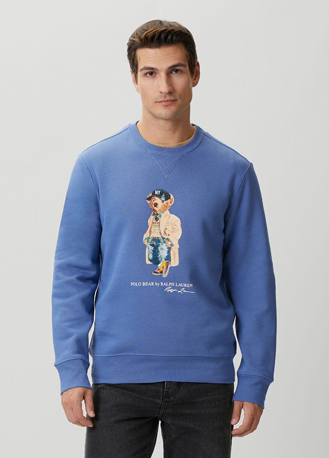 Polo Ralph Lauren Mavi Logo Baskılı Sweatshirt