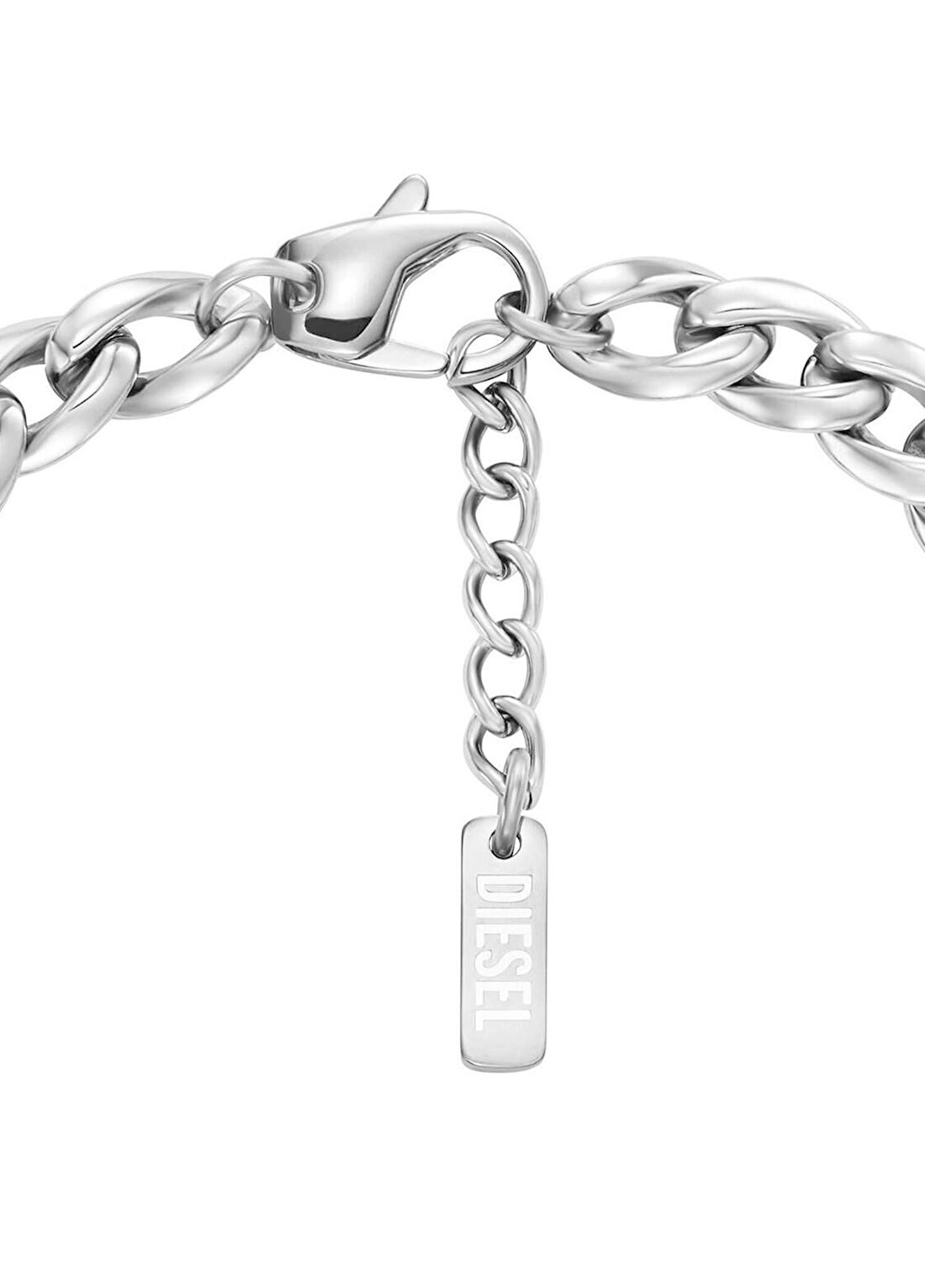 Diesel DJDX1721-040 Metalik Gri Çelik Unisex Bileklik görsel 4