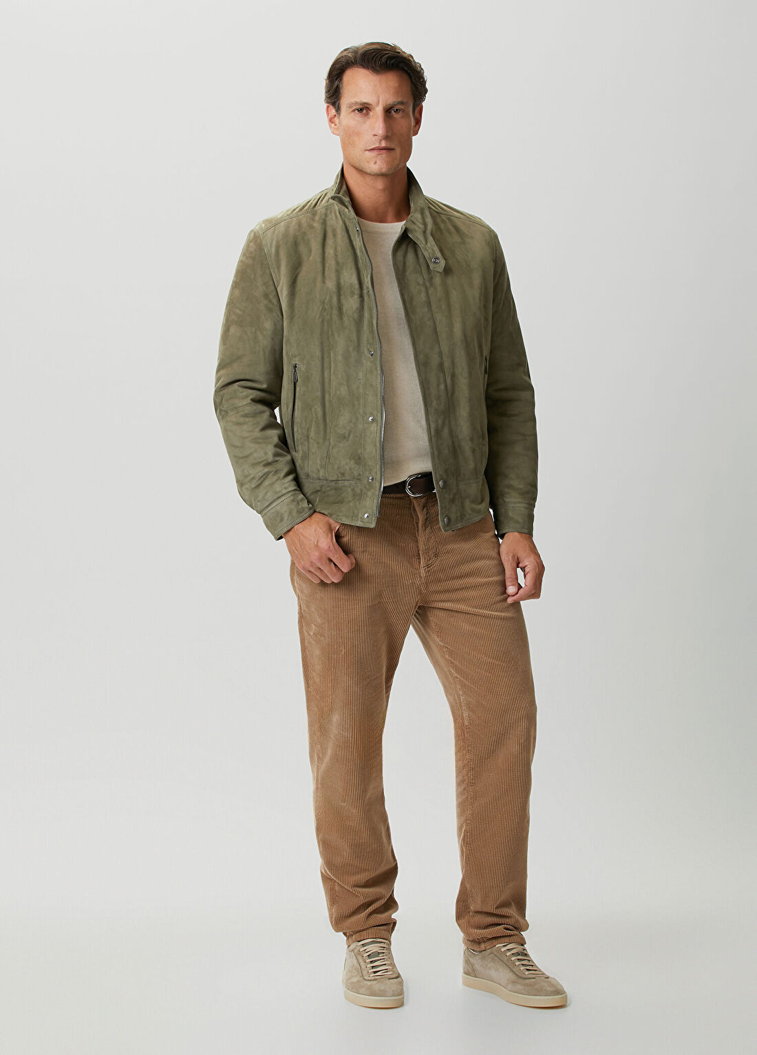 Brunello Cucinelli Camel Kadife Pantolon