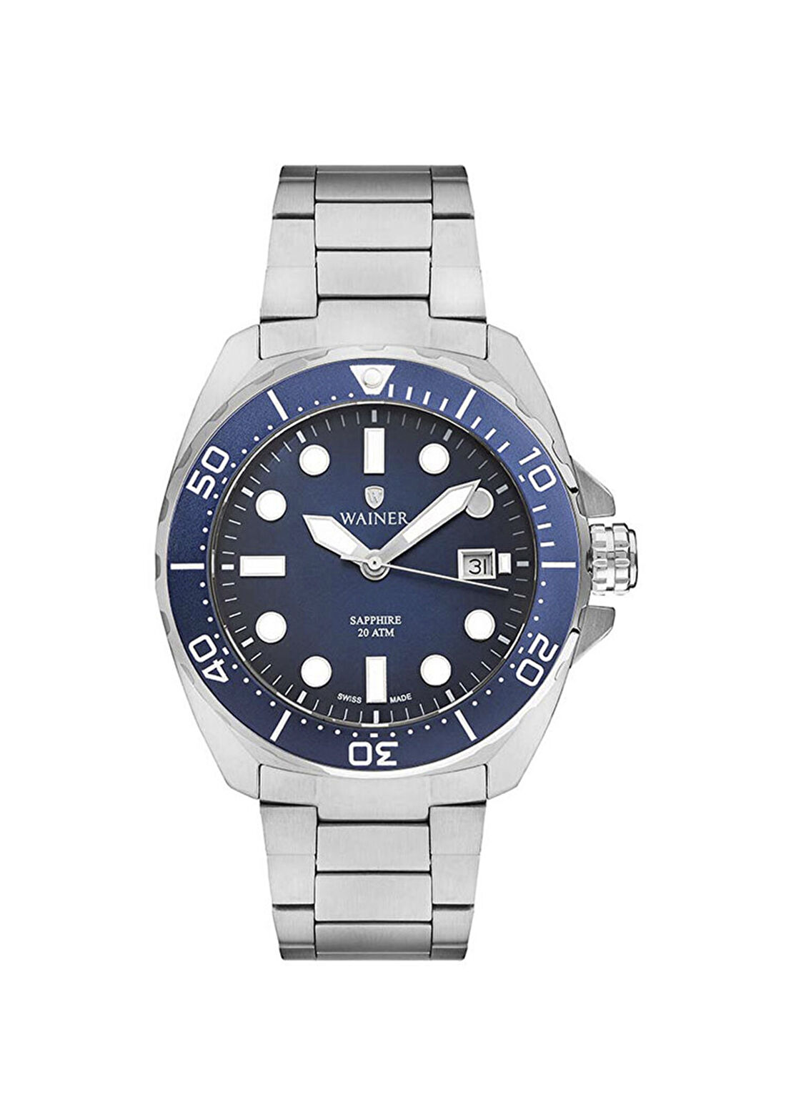 Wainer WA.10921-B Metalik Gri Erkek Kol Saati