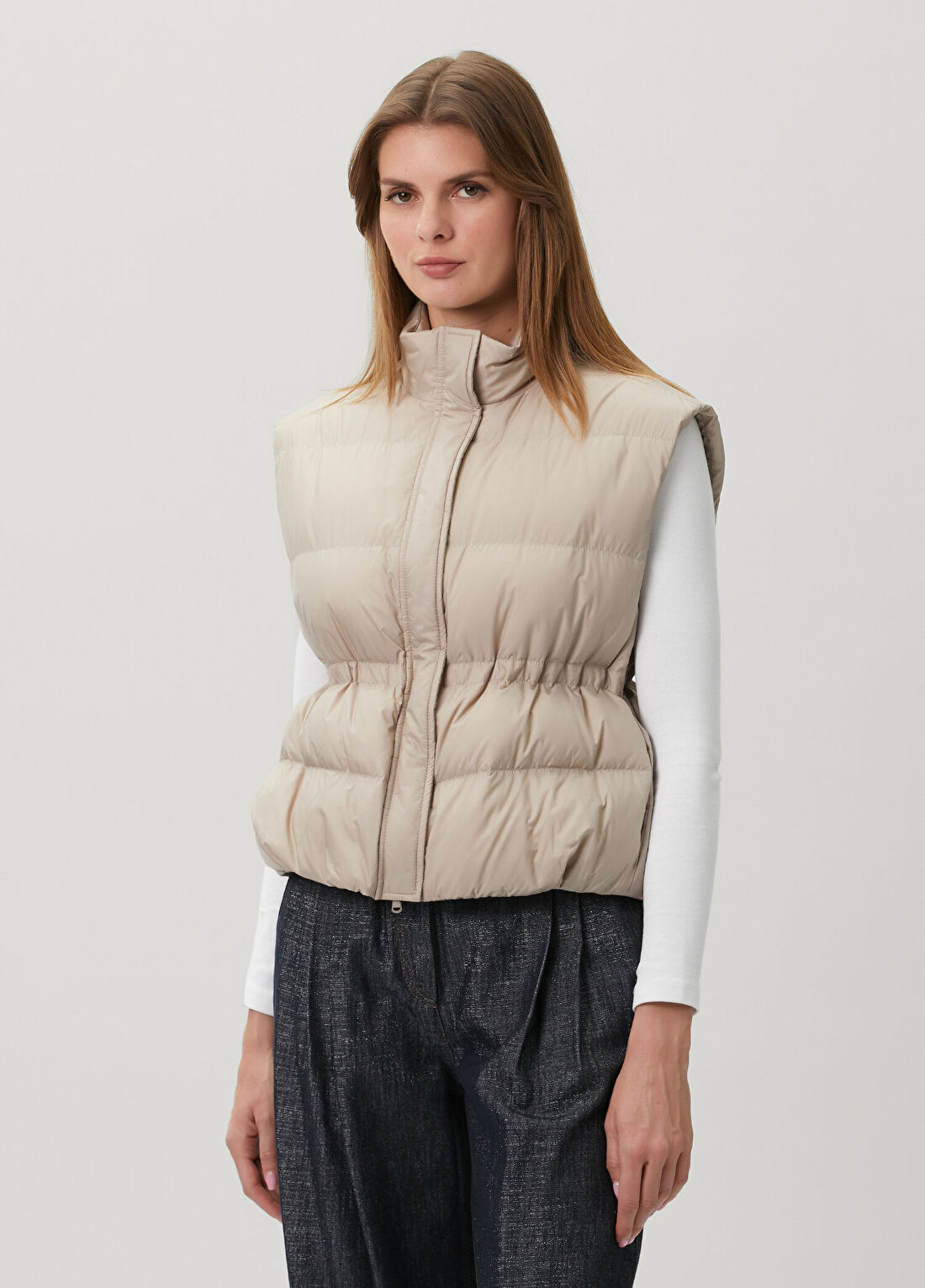 Brunello Cucinelli Bej Puffer Yelek