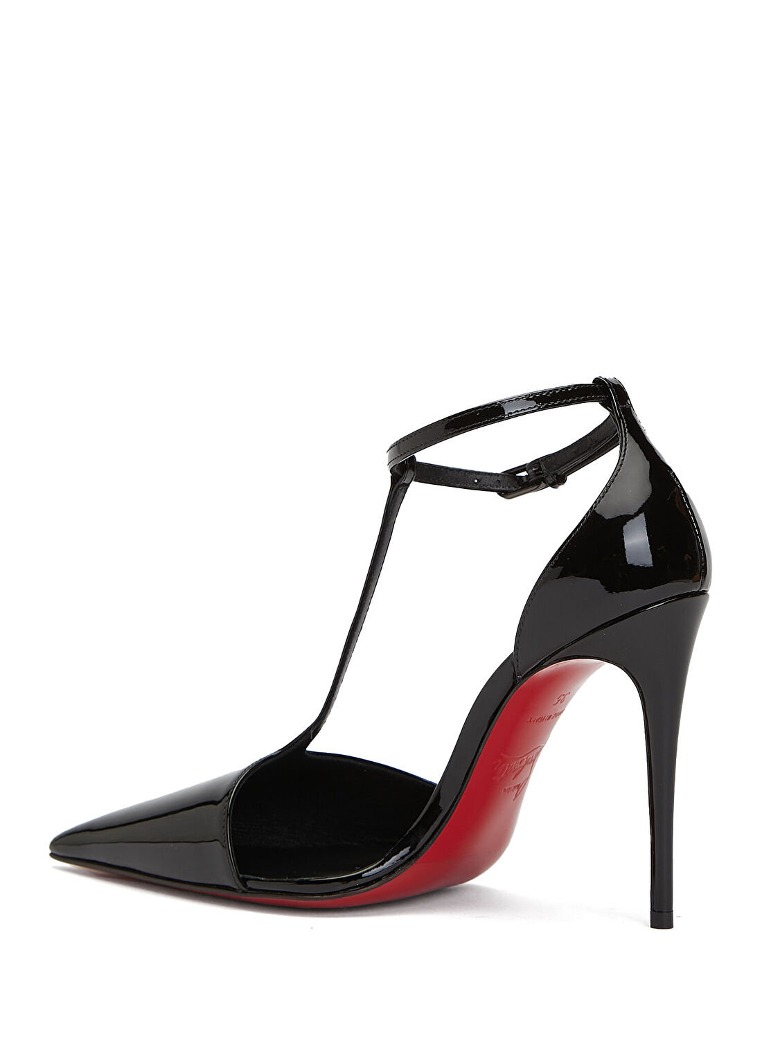 Christian Louboutin Kate Max Siyah Rugan Deri Topuklu Ayakkabı görsel 3