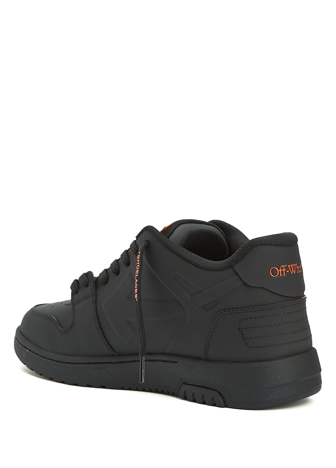 Off-White Out Of Office Siyah Erkek Deri Sneaker görsel 3