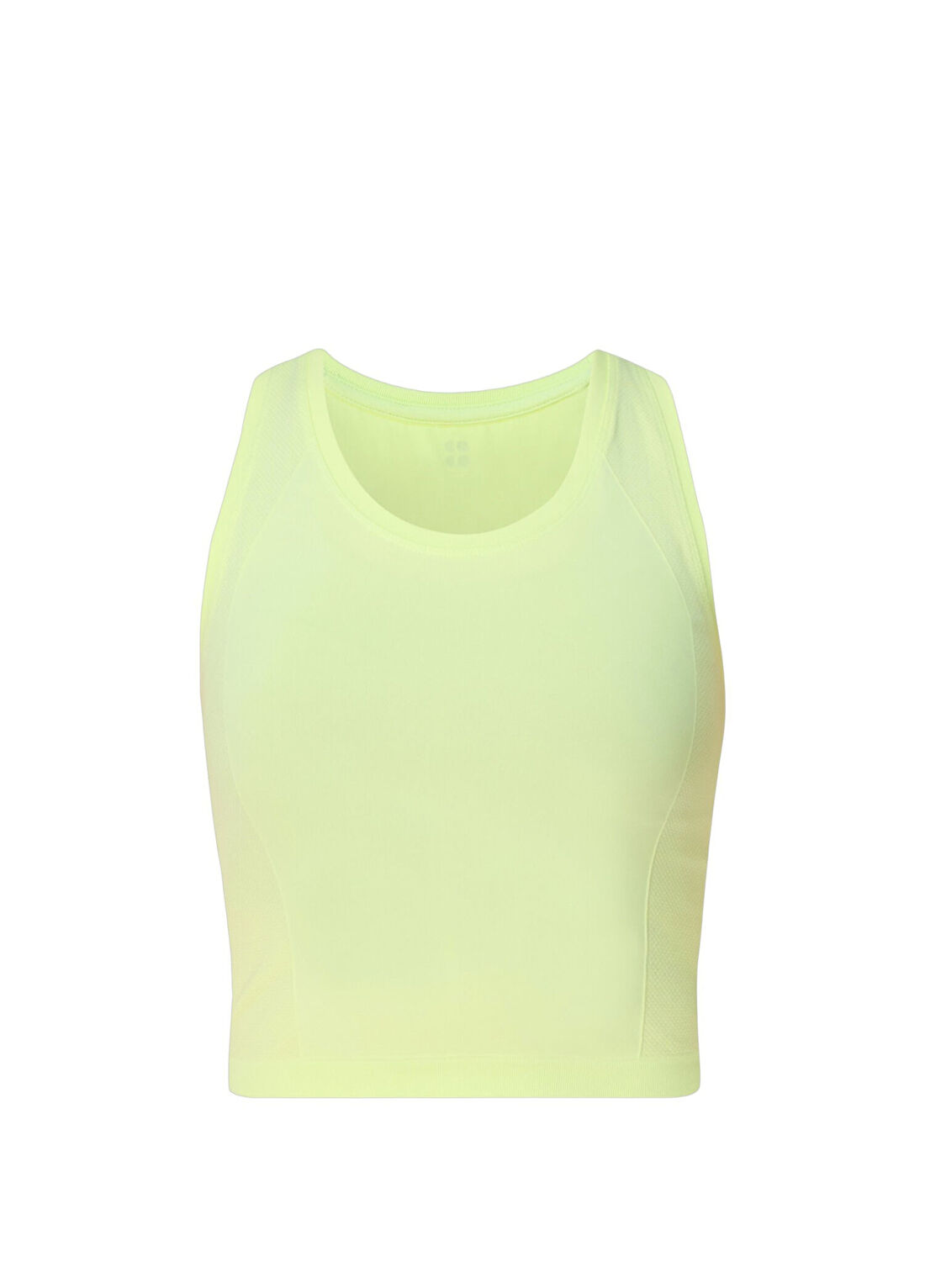 Sweaty Betty Athlete Crop Seamless Workout Sarı Kadın Spor Atlet