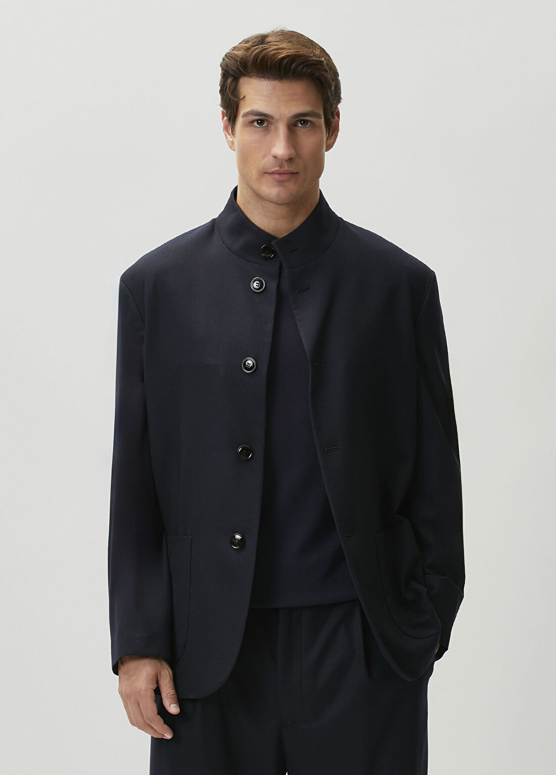 Giorgio Armani Lacivert Yün Ceket