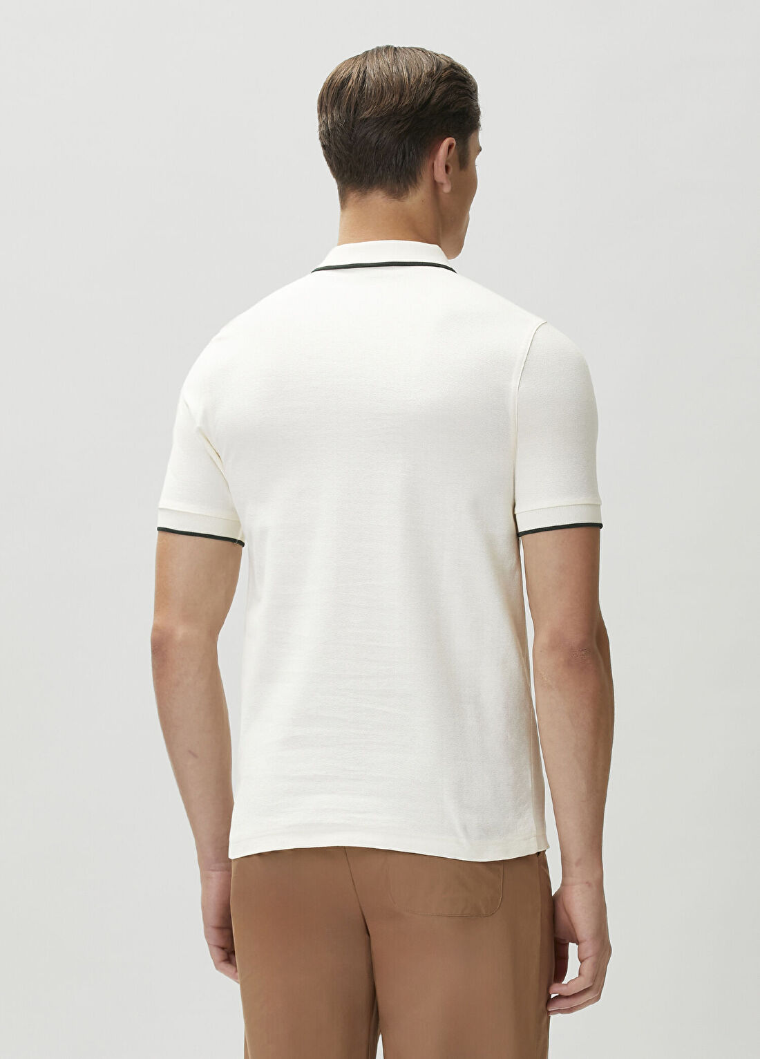 Fred Perry Ekru Krep Pike Polo T-shirt görsel 4