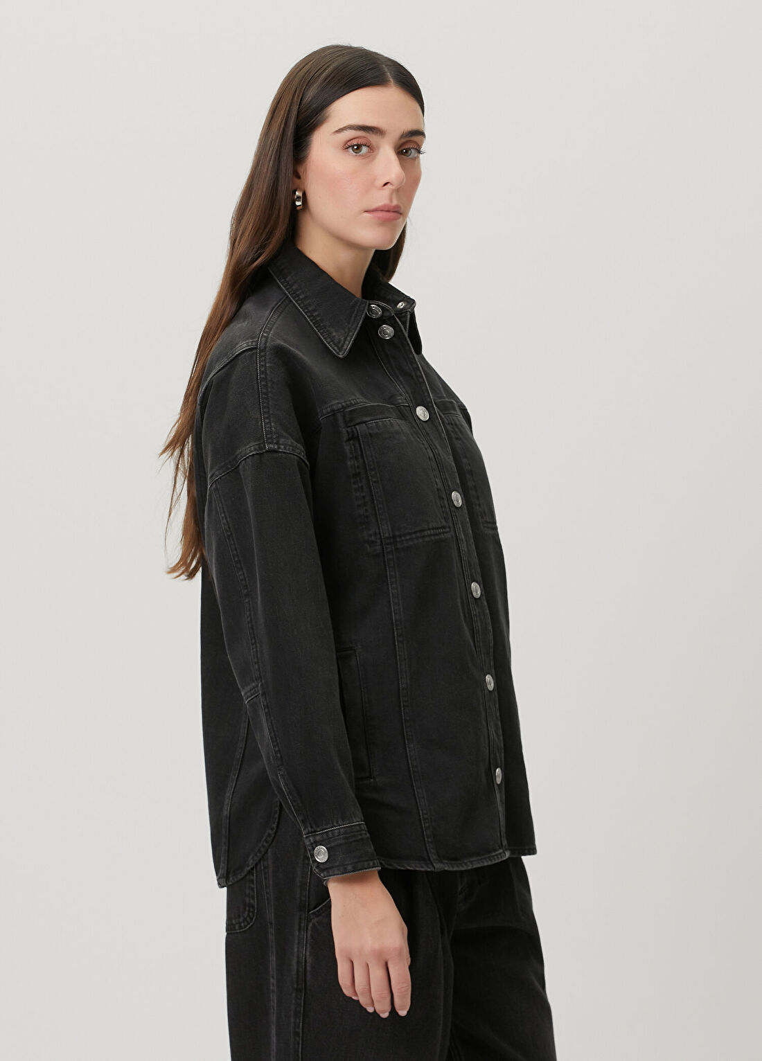 Marant Etoile Antrasit Denim Gömlek görsel 3