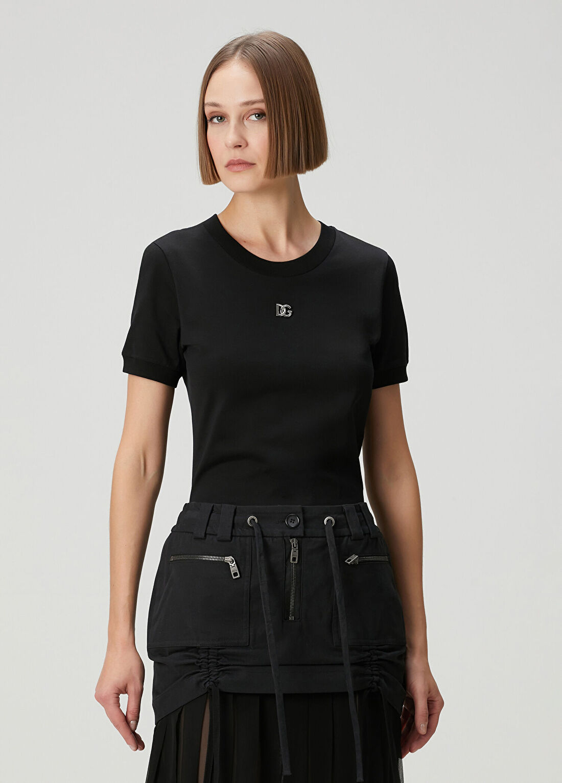 Dolce&Gabbana Siyah Logolu T-shirt