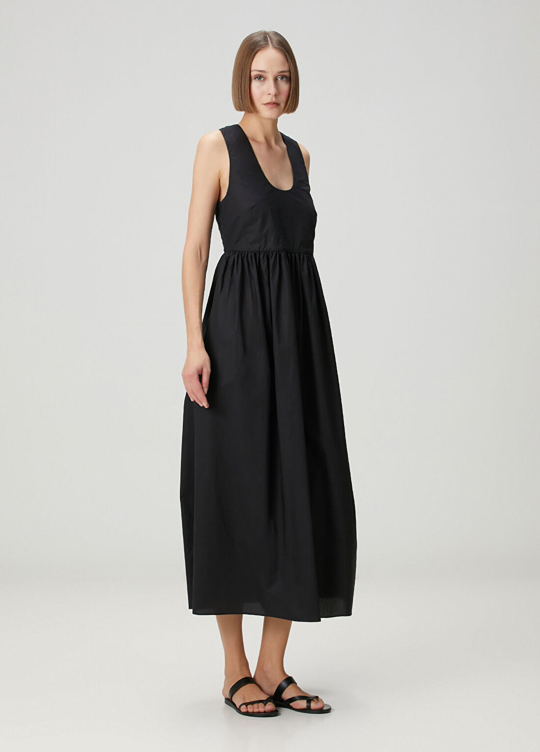Matteau Swim Siyah Midi Plaj Elbisesi görsel 2