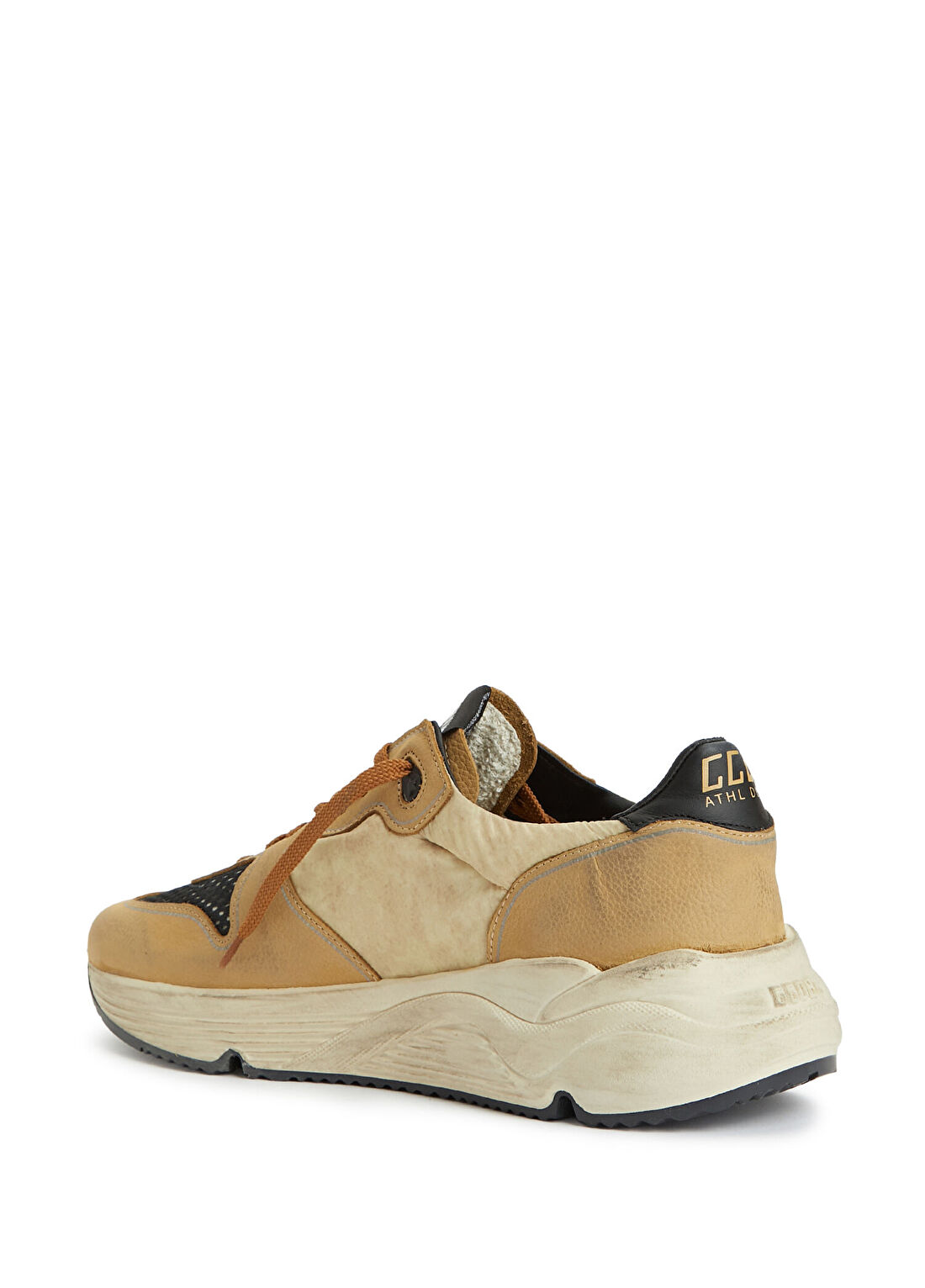 Golden Goose Running Sole Bej Erkek Deri Sneaker görsel 3