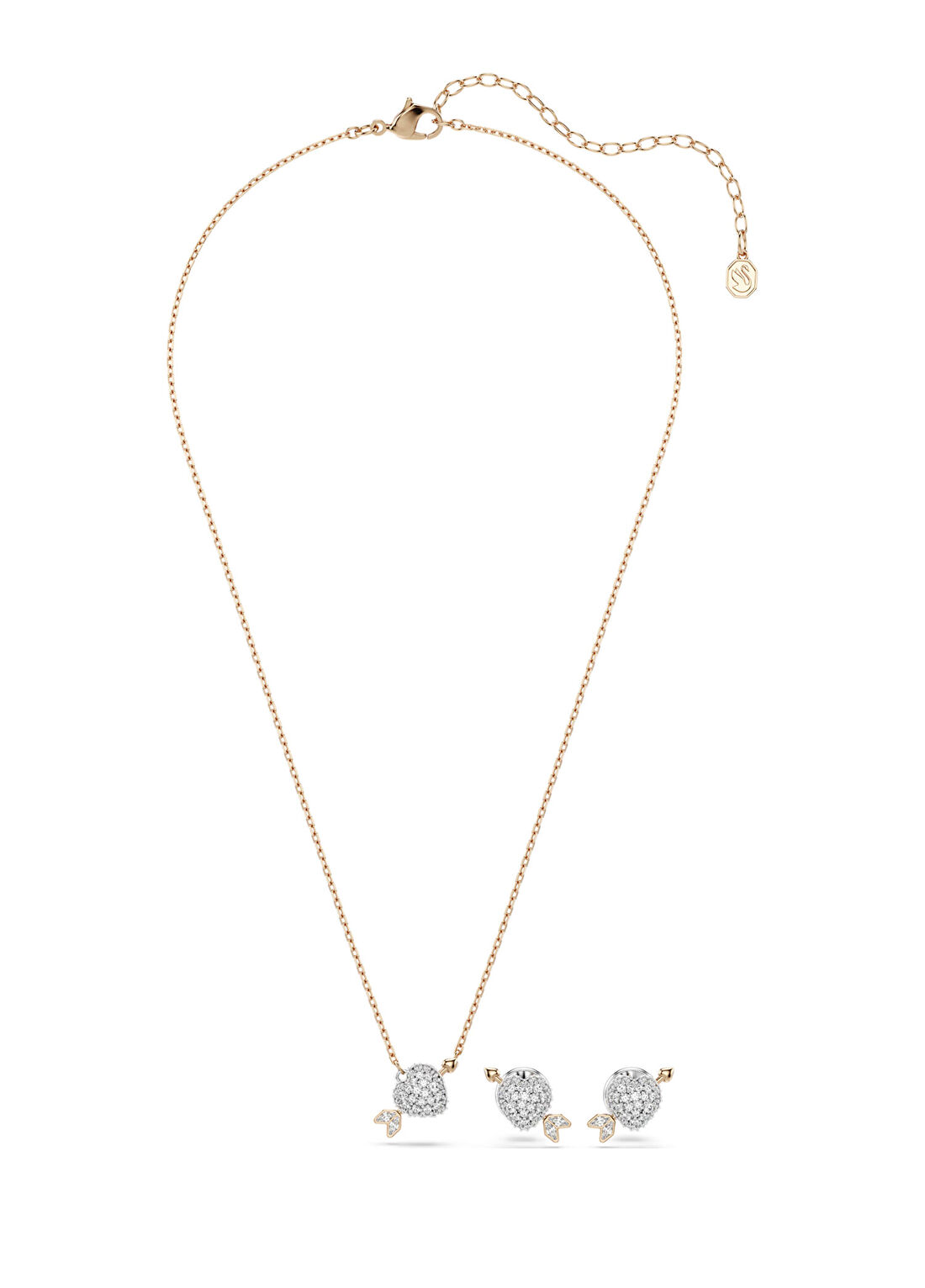 Swarovski Idyllıa White Ros Kadın Kolye ve Küpe Seti