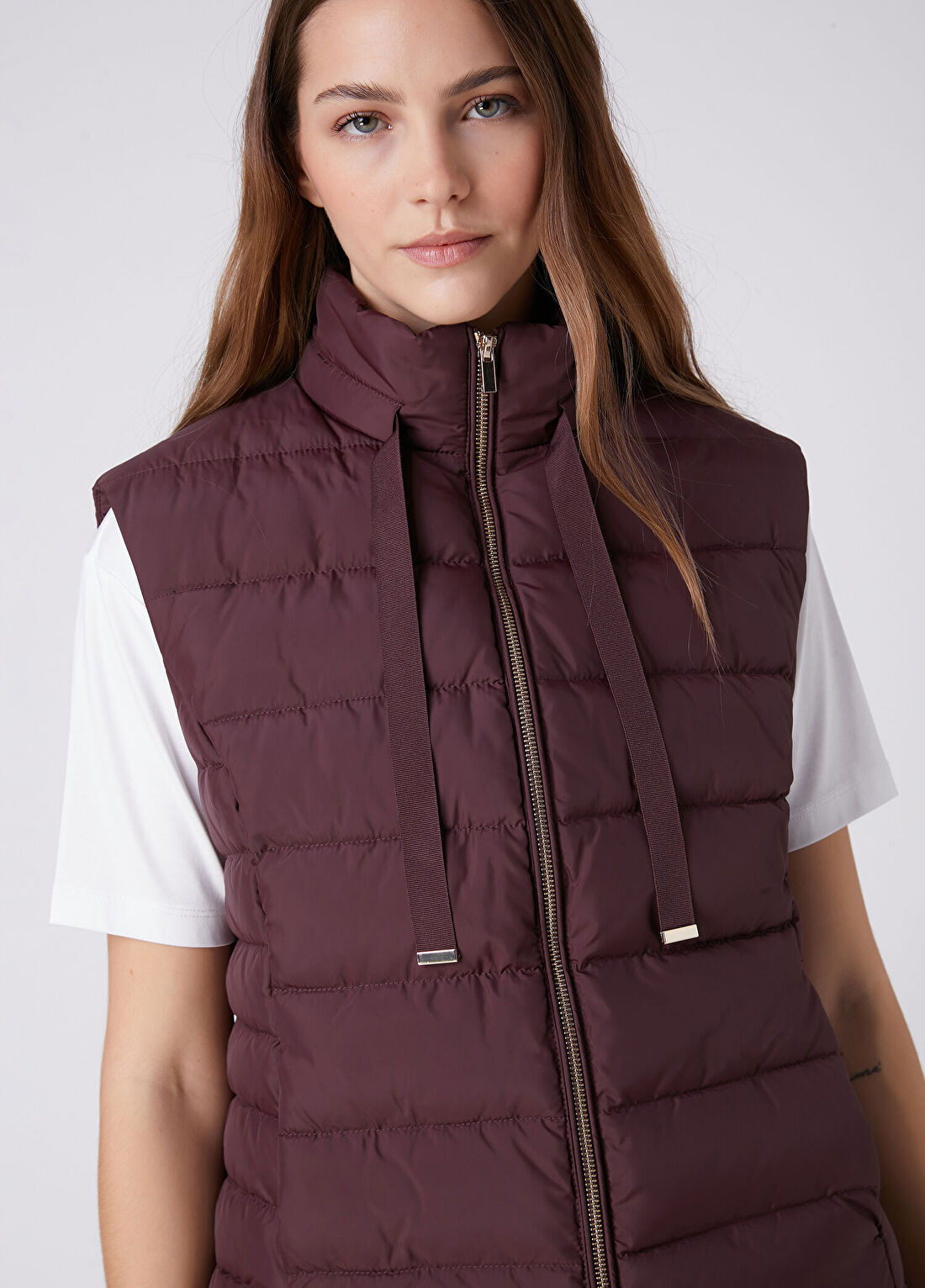 Beymen Club Mürdüm Basic Puffer Yelek görsel 2